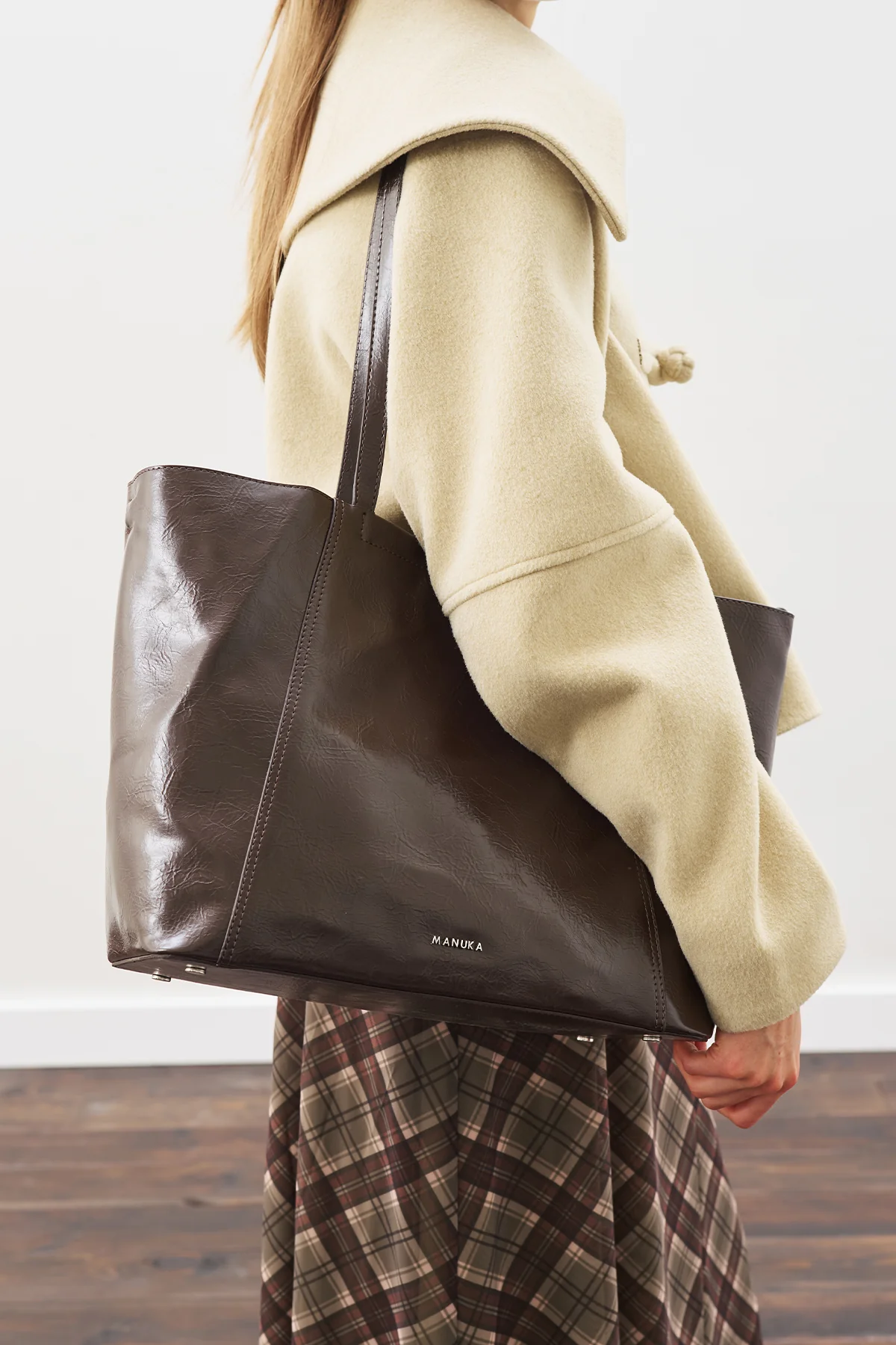 SQUARE TOTE ÇANTA KAHVERENGİ - Image 6