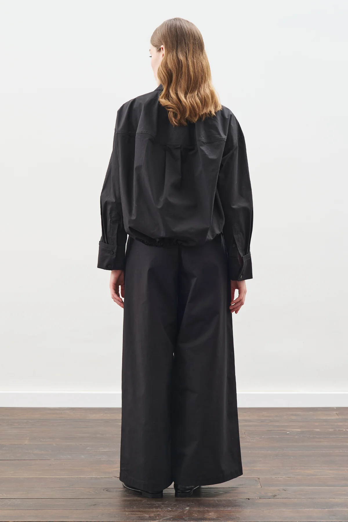 Stitch Detail Bomber Shirt Black - Image 7