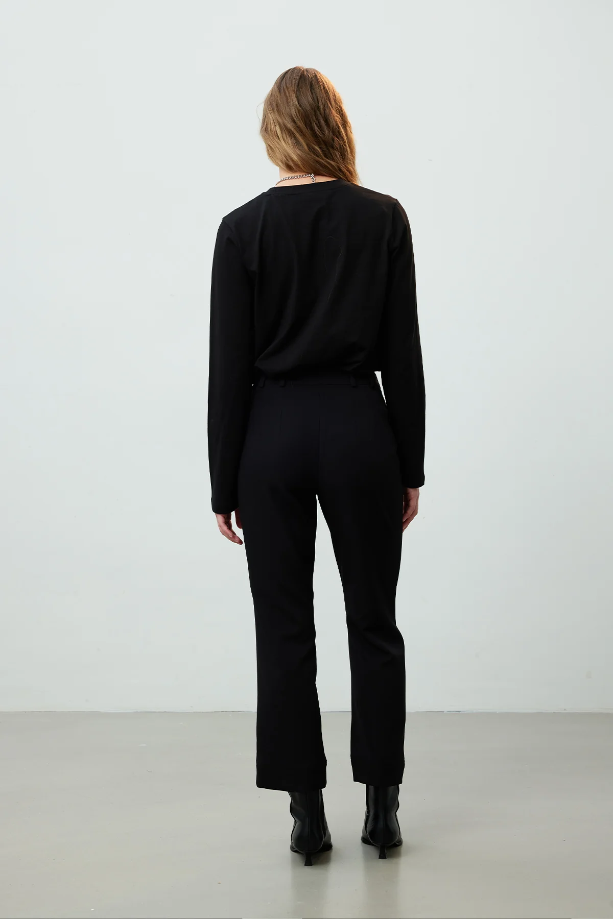 Straight Cut Trousers Black - Image 4