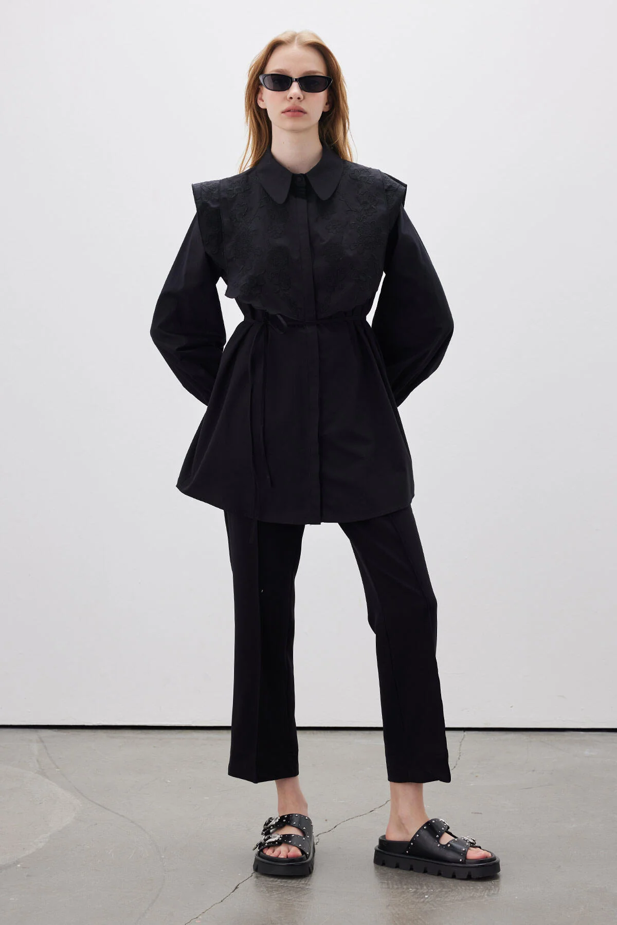Straight Cut Trousers Black - Image 6