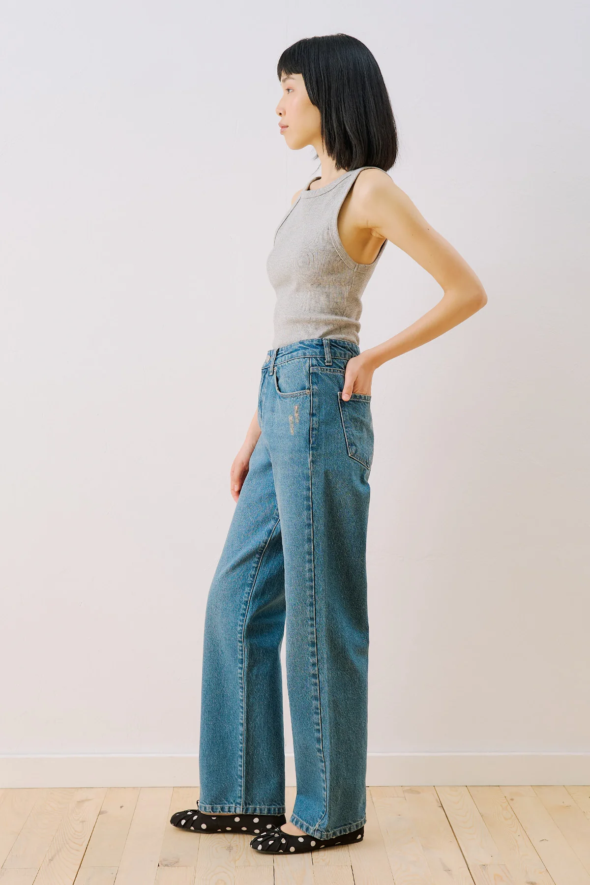 Straight Long Leg Jeans Blue - Image 3