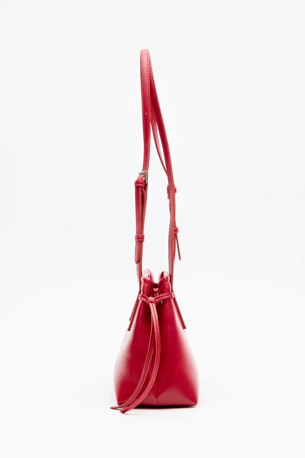 Stripe-Detail Bag Burgundy - Image 5