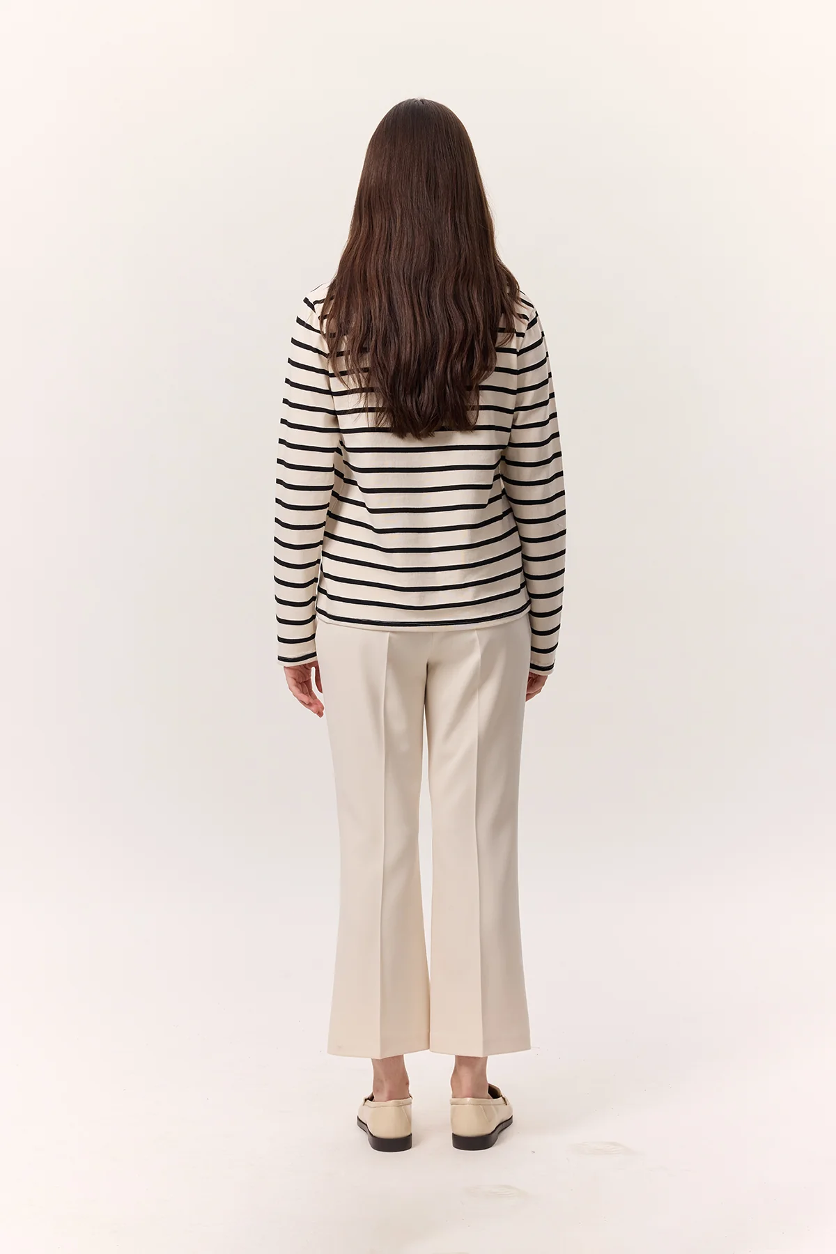 Striped Long-Sleeve Regular Fit T-Shirt Black - Image 8