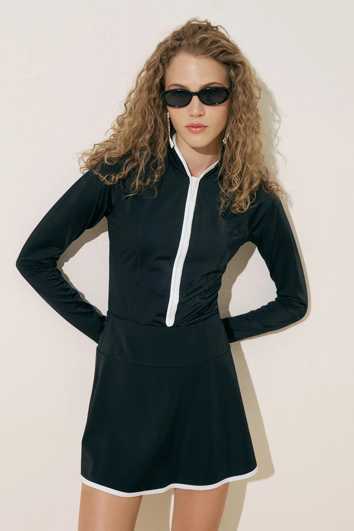 Striped Surf Suit Black - Image 6