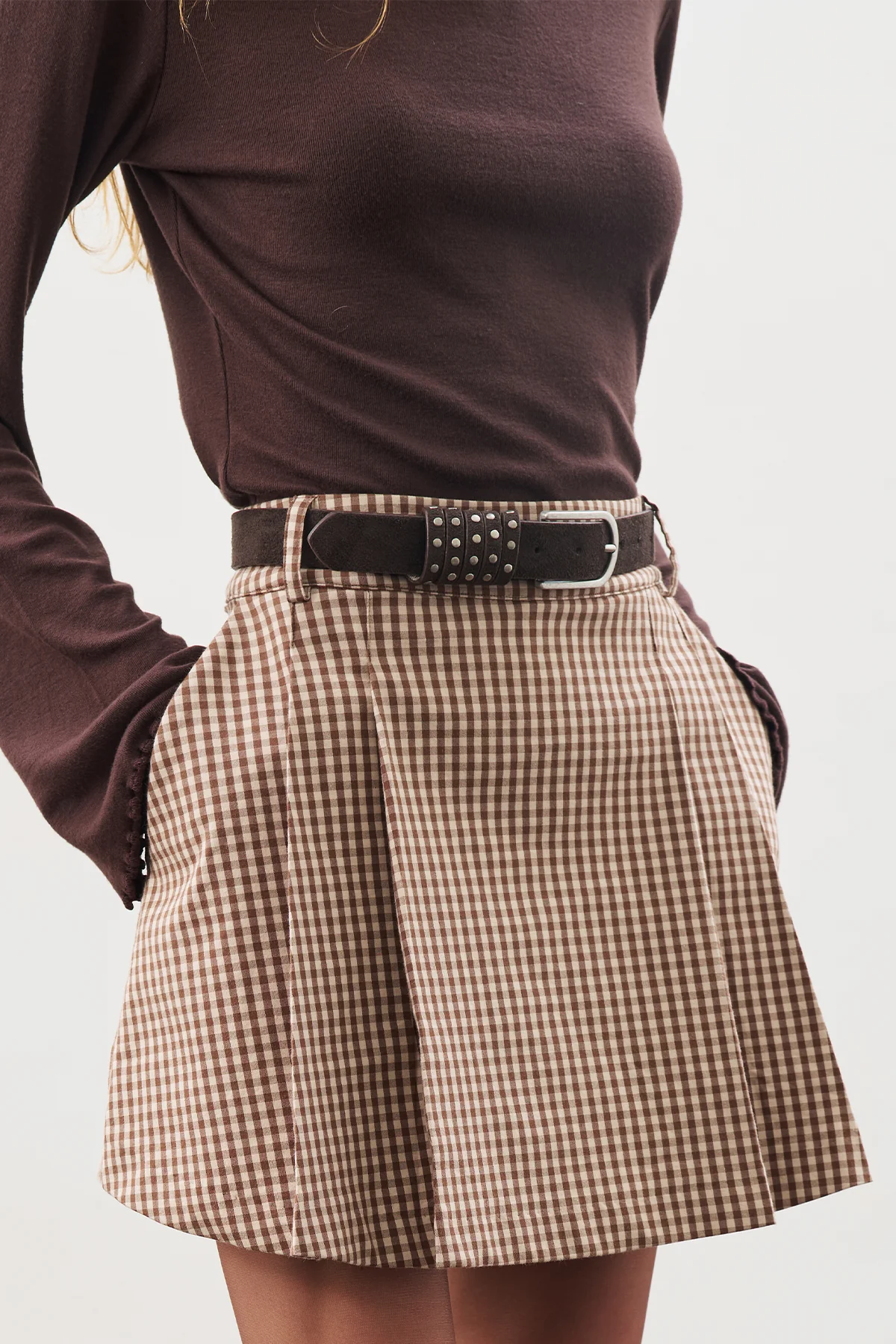 Studded Belt Brown