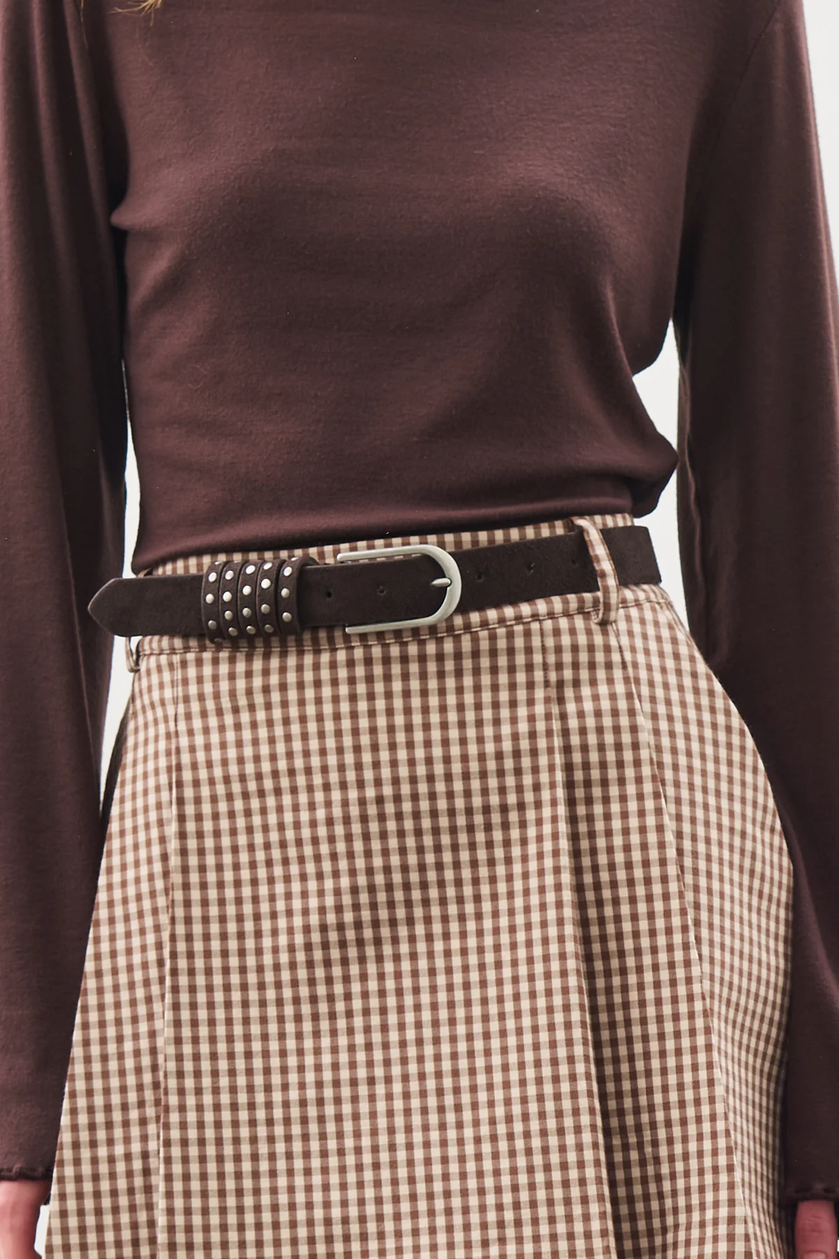 Studded Belt Brown - Image 2