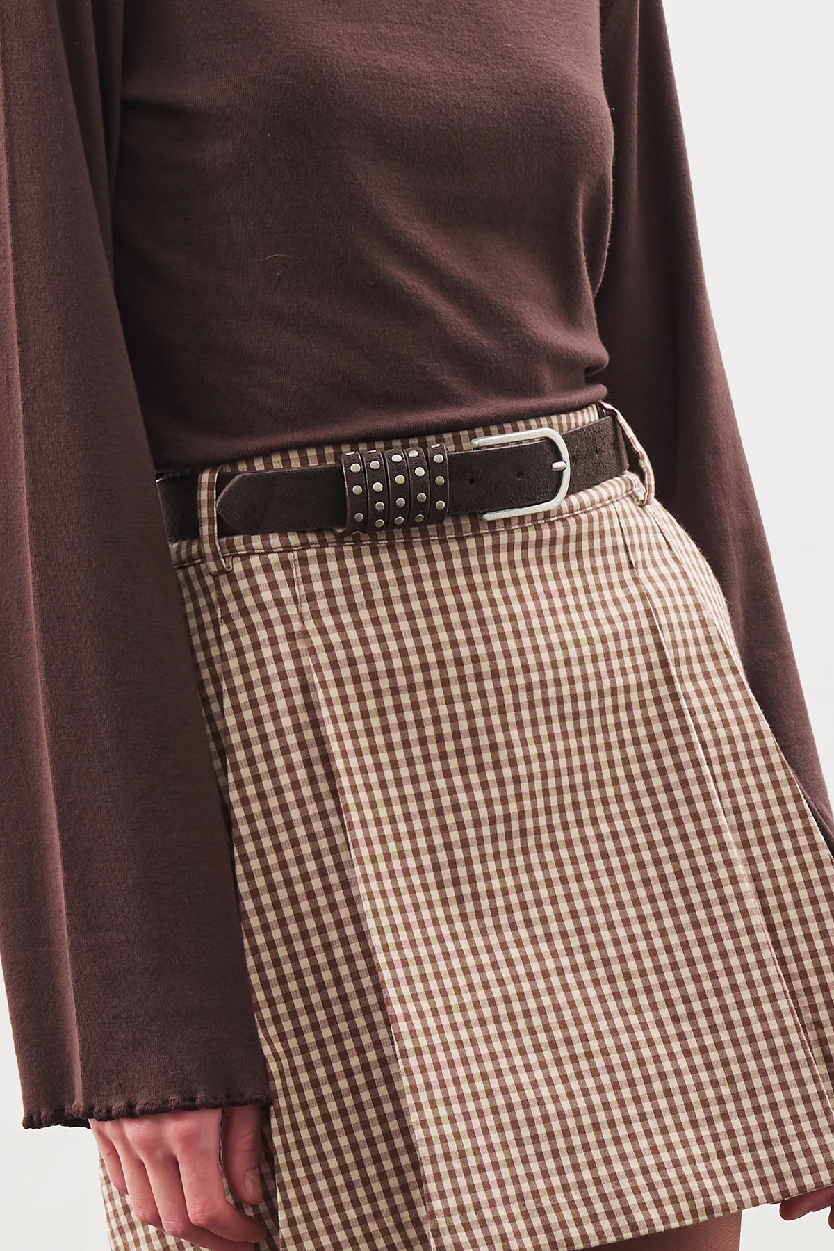 Studded Belt Brown - Image 3