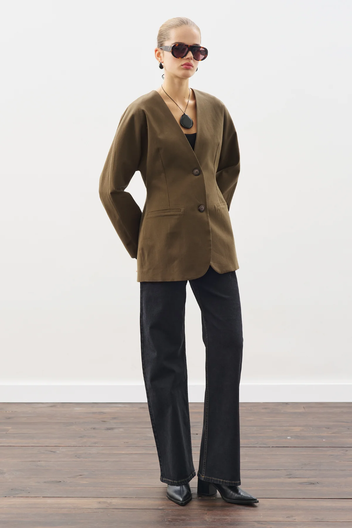 Studio Blazer Khakı - Image 2