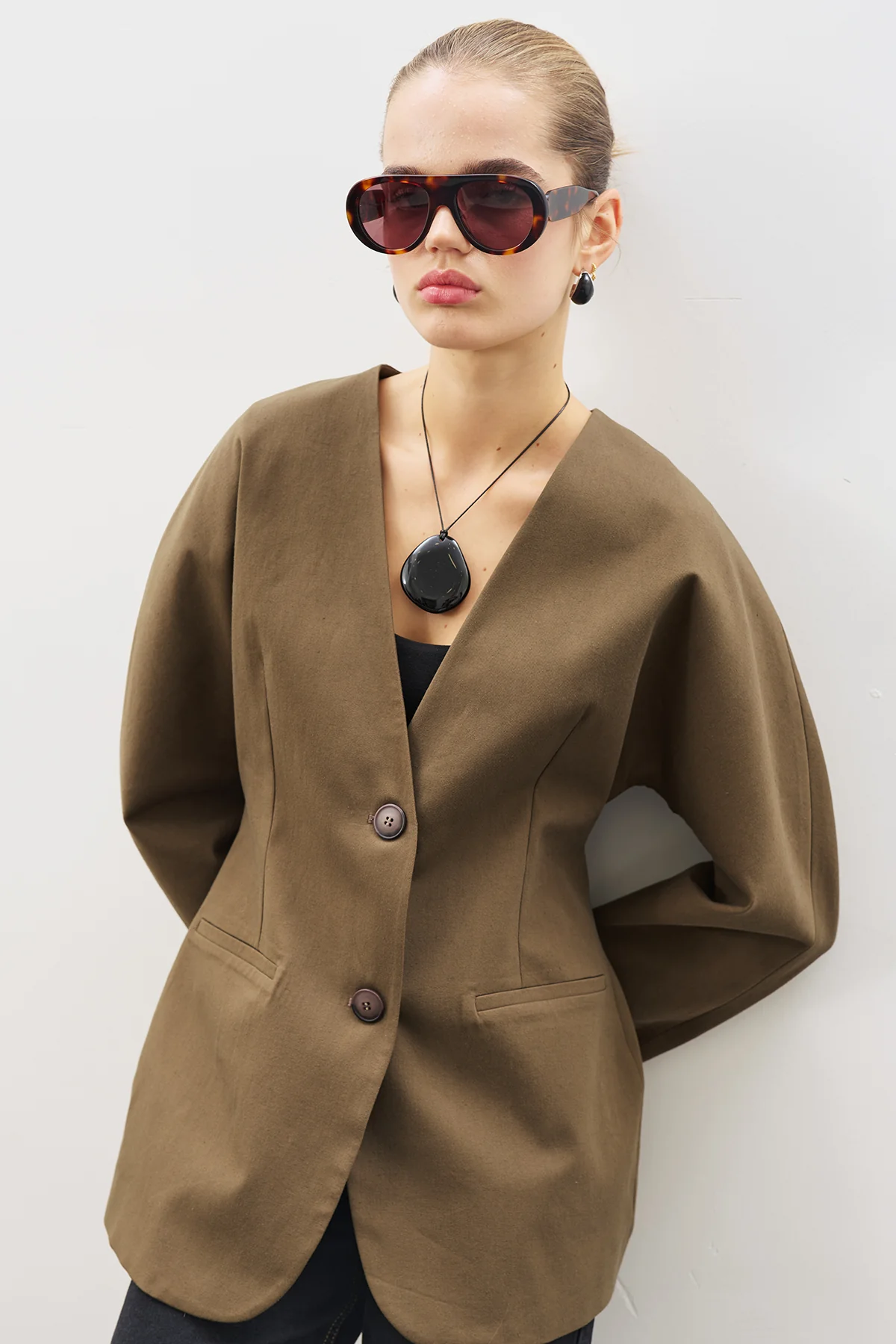 Studio Blazer Khakı - Image 3