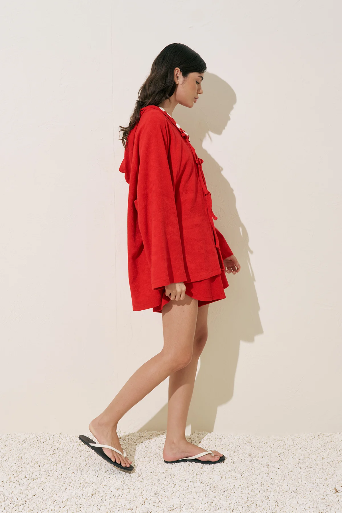 Terry Fabric Kimono Red - Image 6