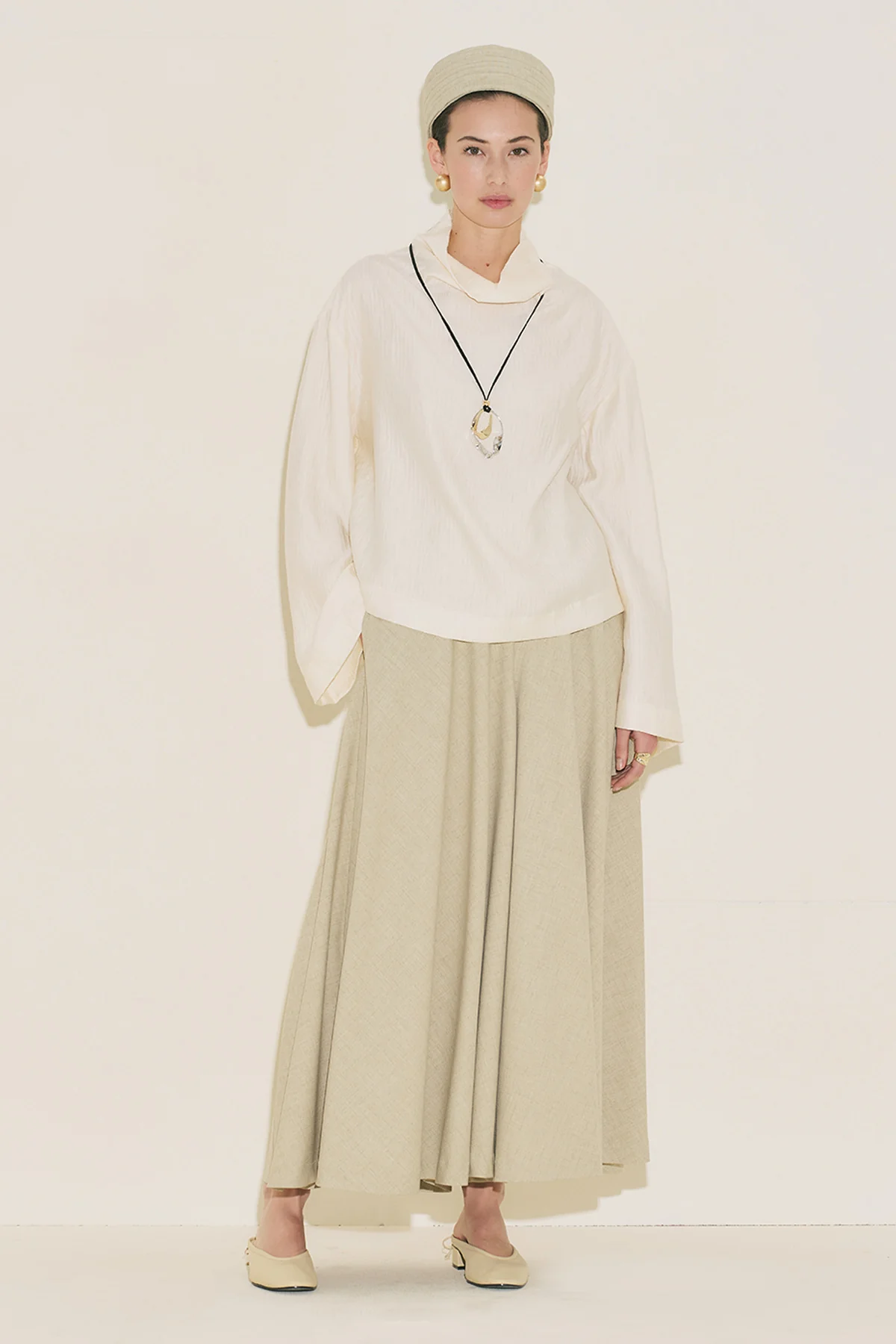 Textured Drape Blouse Pearl - Image 3