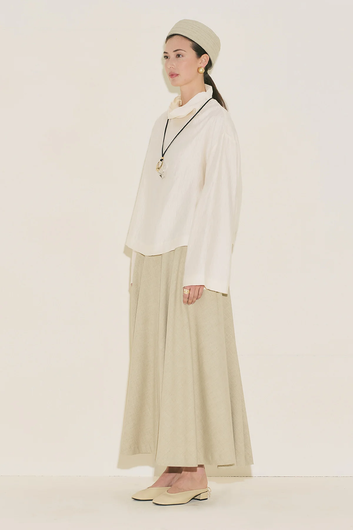 Textured Drape Blouse Pearl - Image 4