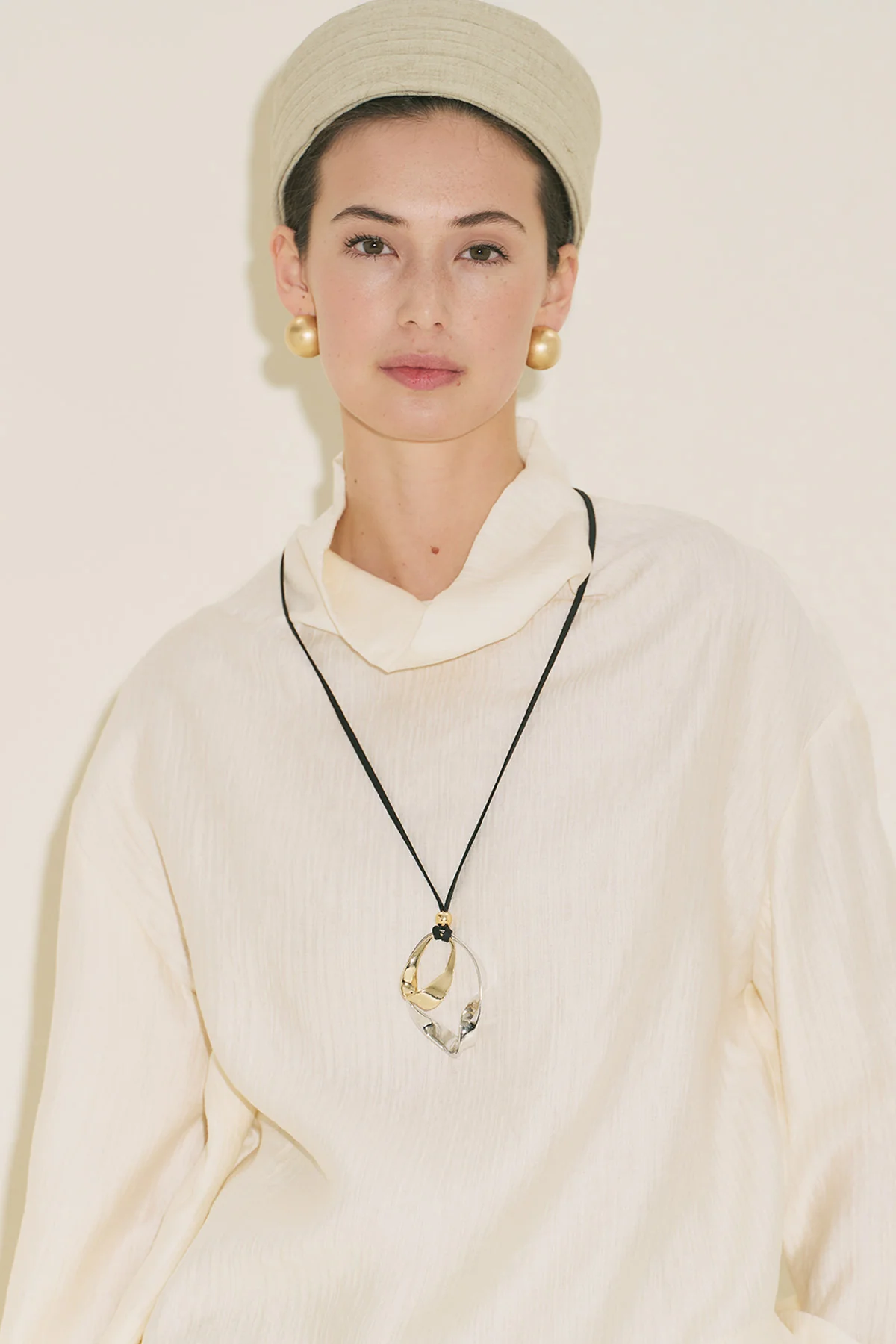 Textured Drape Blouse Pearl - Image 5