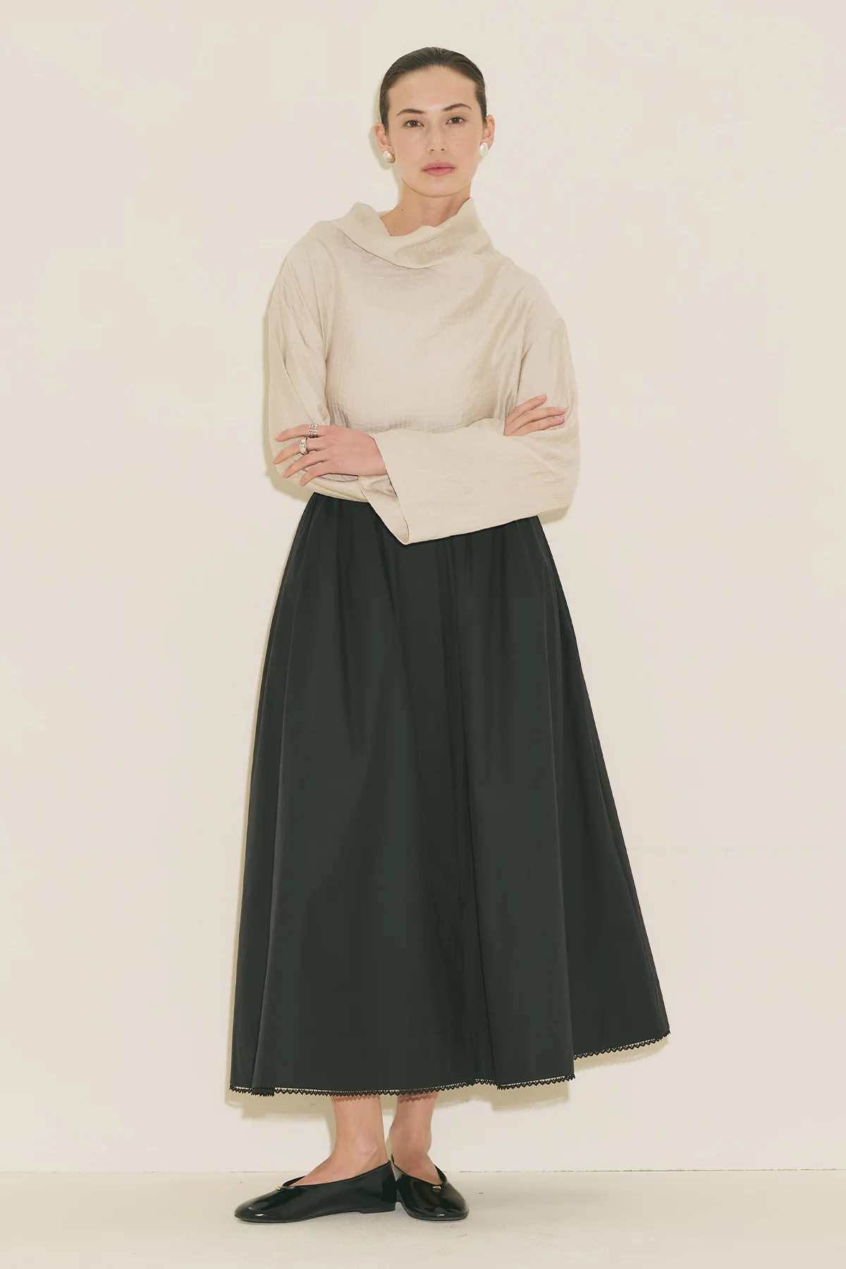 Textured Drape Blouse Stone - Image 2