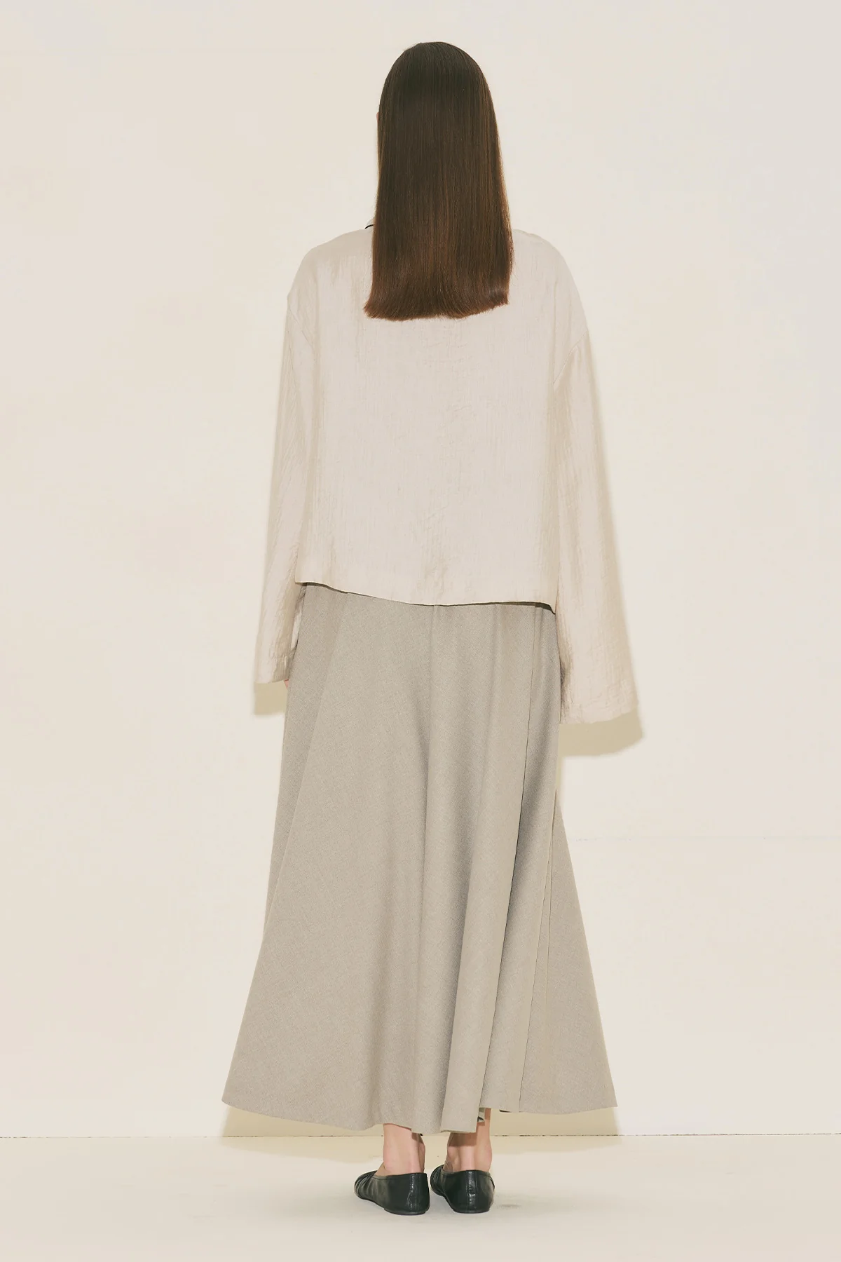 Textured Drape Blouse Stone - Image 9