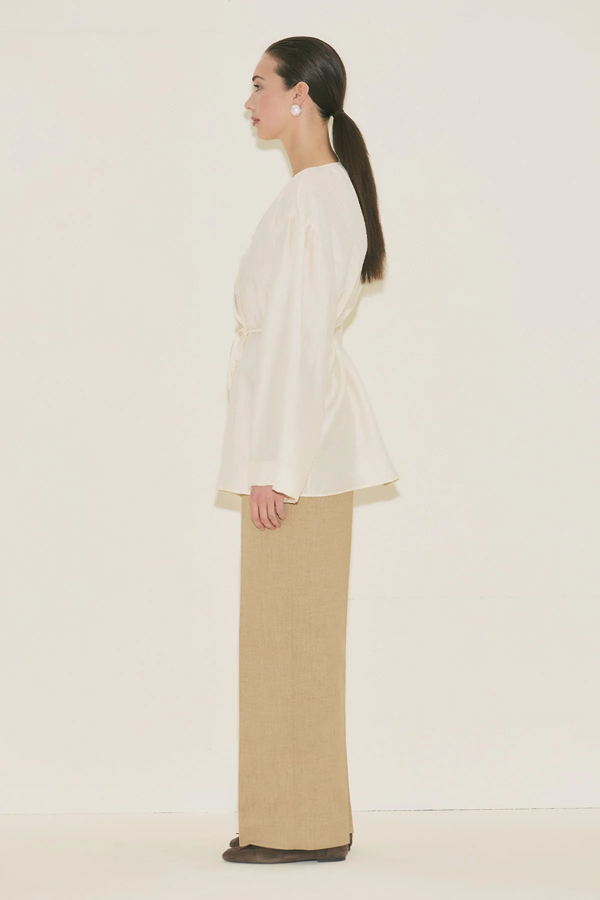 Textured Drape Tunic Pearl - Image 4