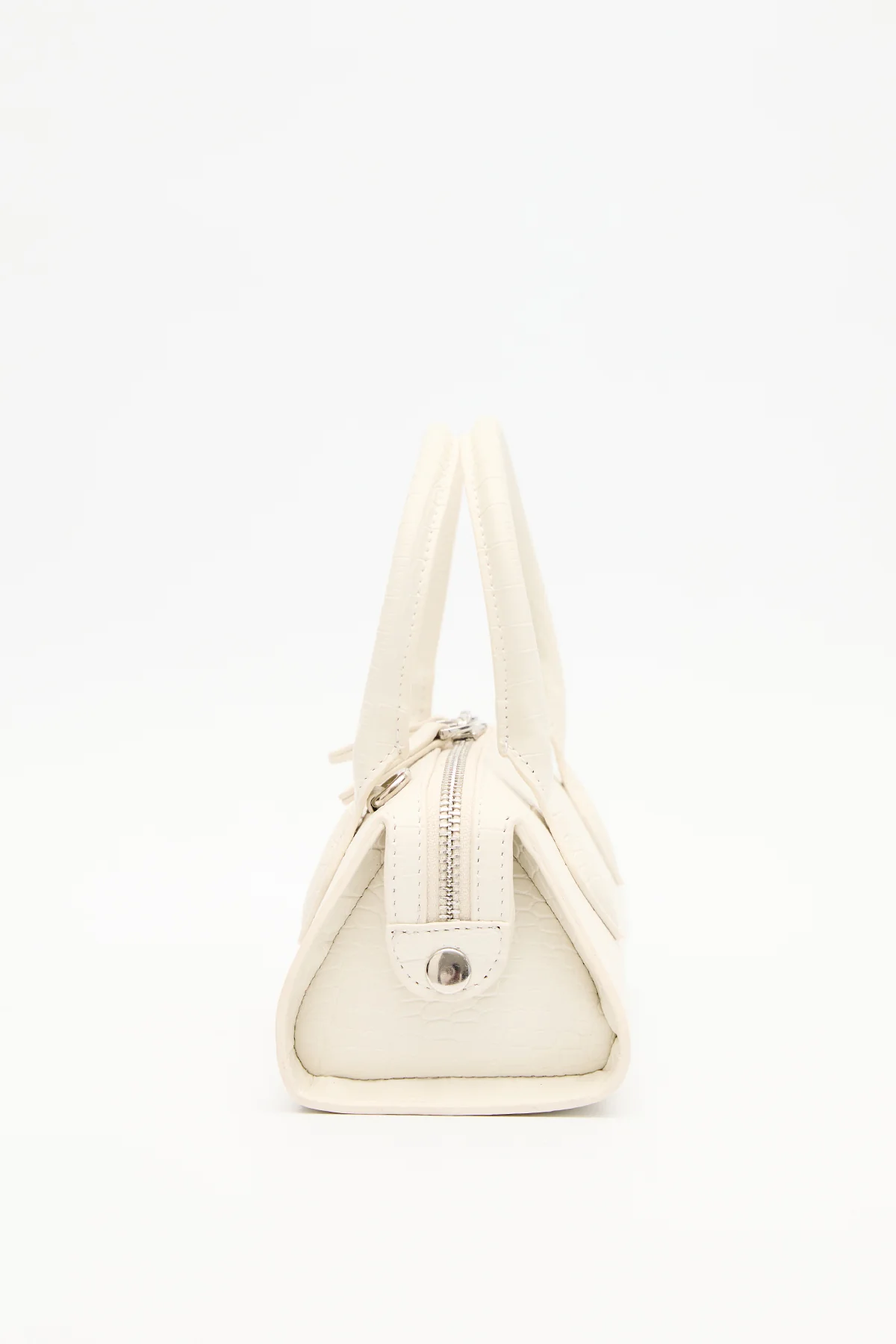 Textured Faux Leather Mini Bag Ecru - Image 7
