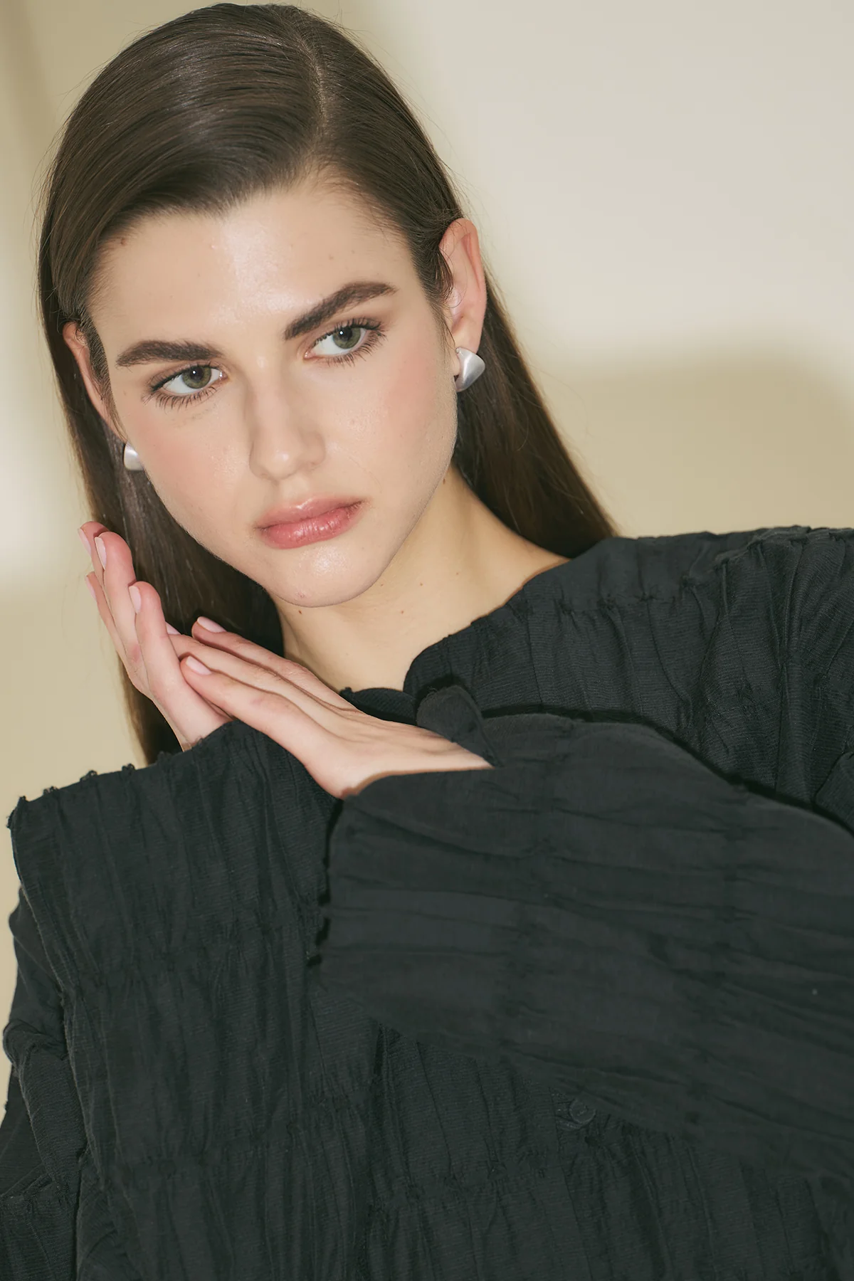 Textured Mirina Blouse Black - Image 5