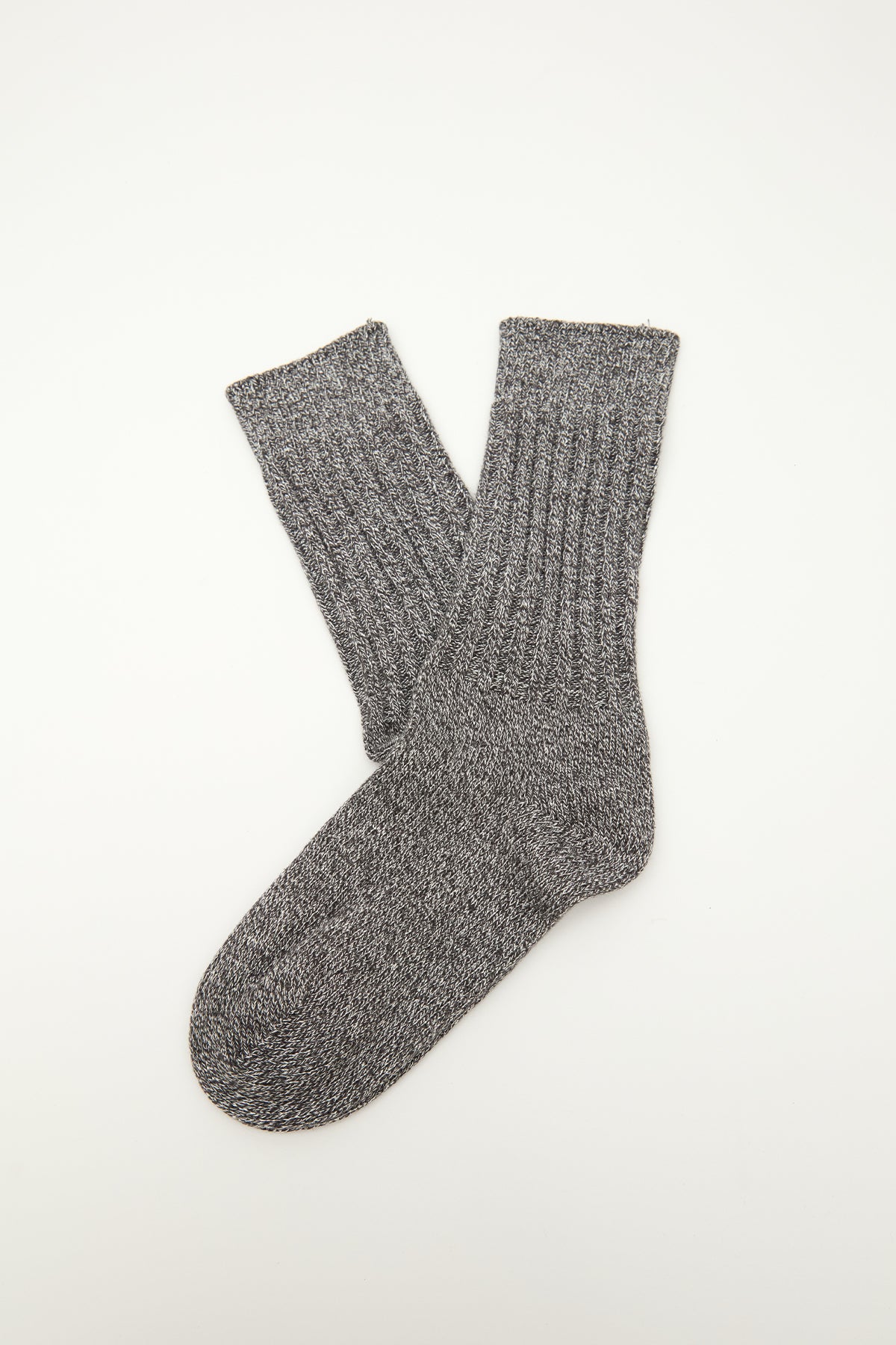 Thick Ribbed Socks Grey - Image 3