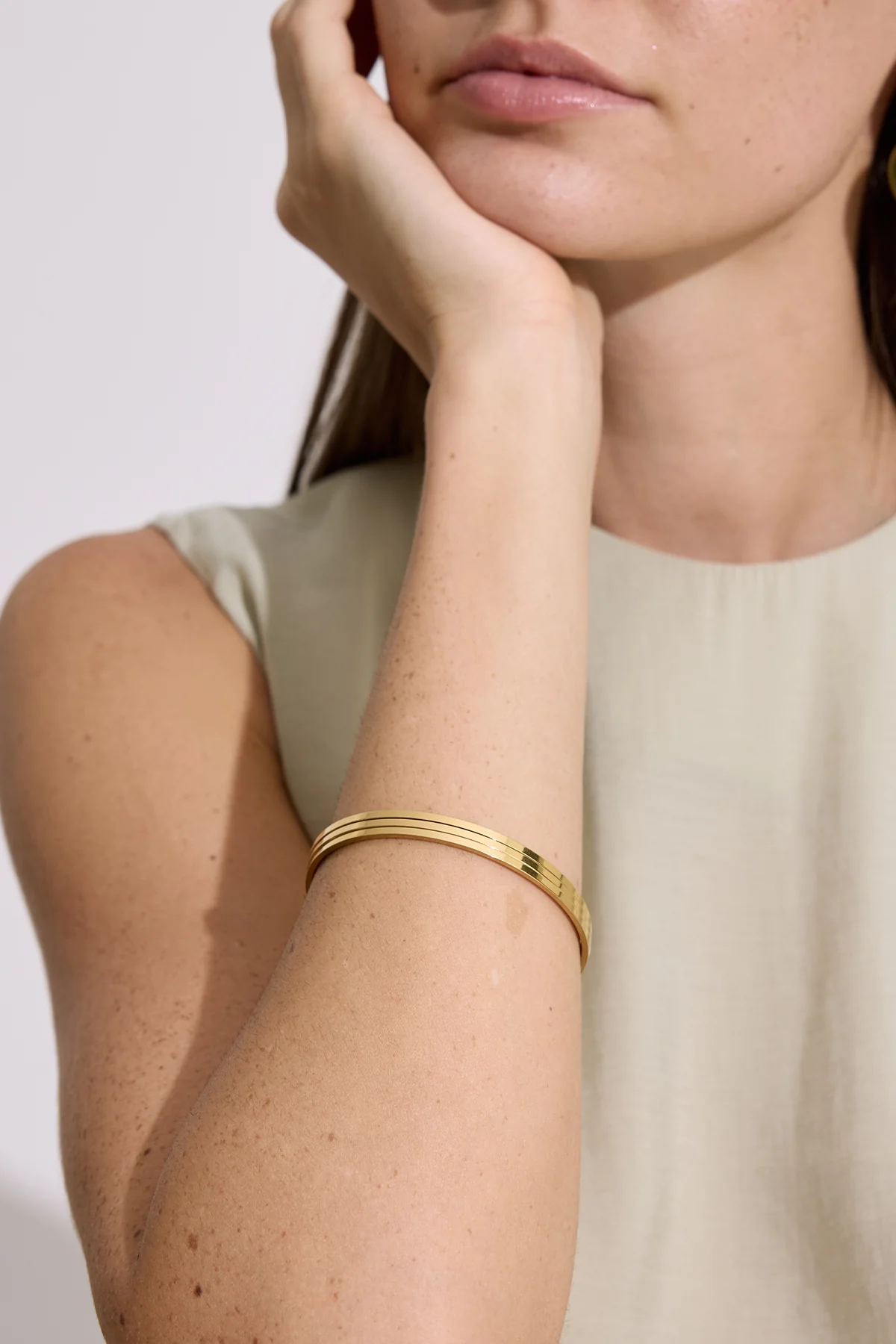 Three Piece Bangle Set Gold