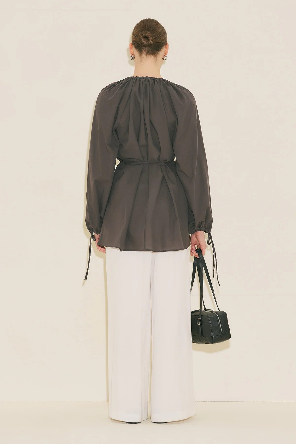 Tie Detail Tunic Brown - Image 16