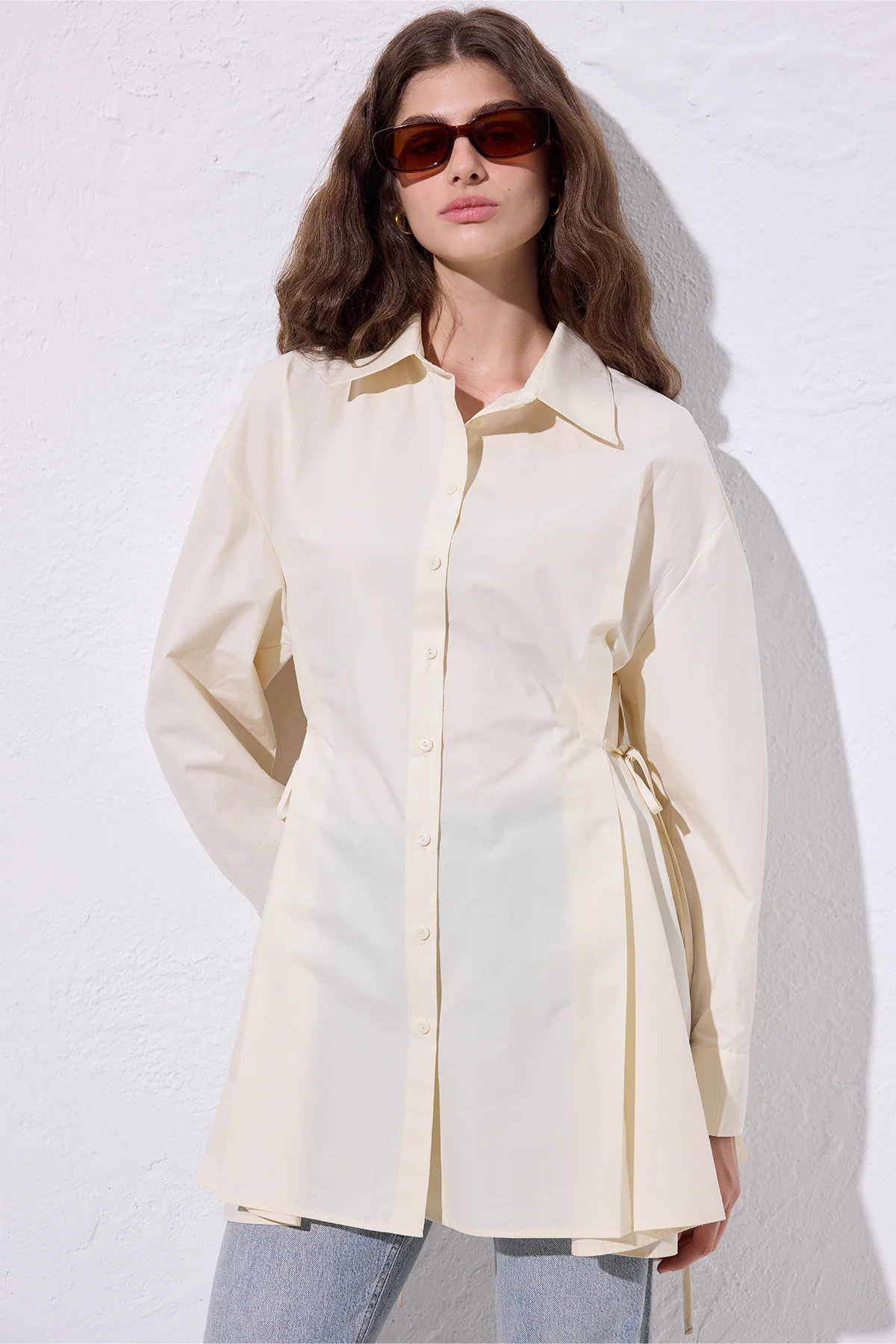 Tie-Front Shirt Vanilla - Image 6