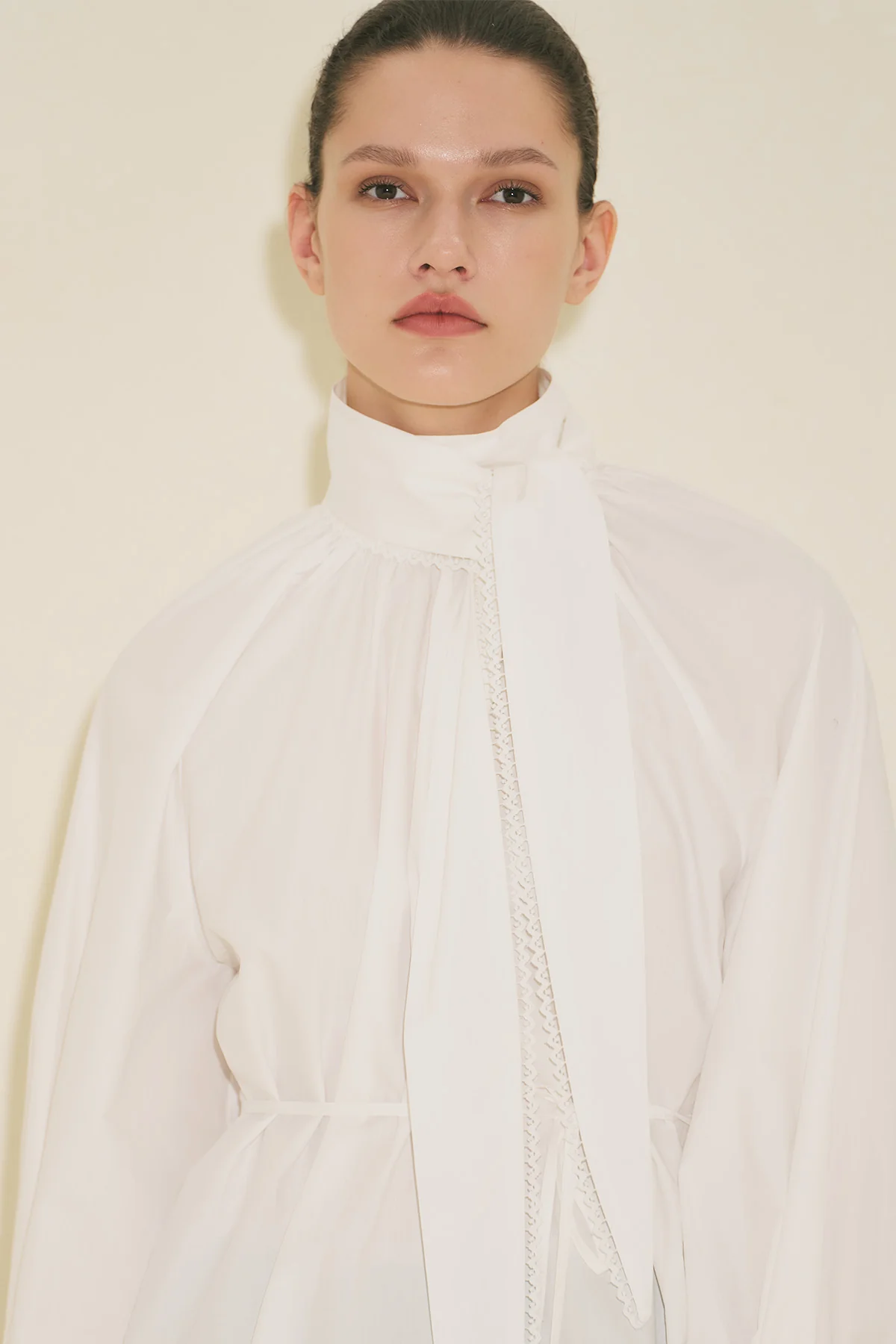 Tie Neck Blouse Ecru - Image 8