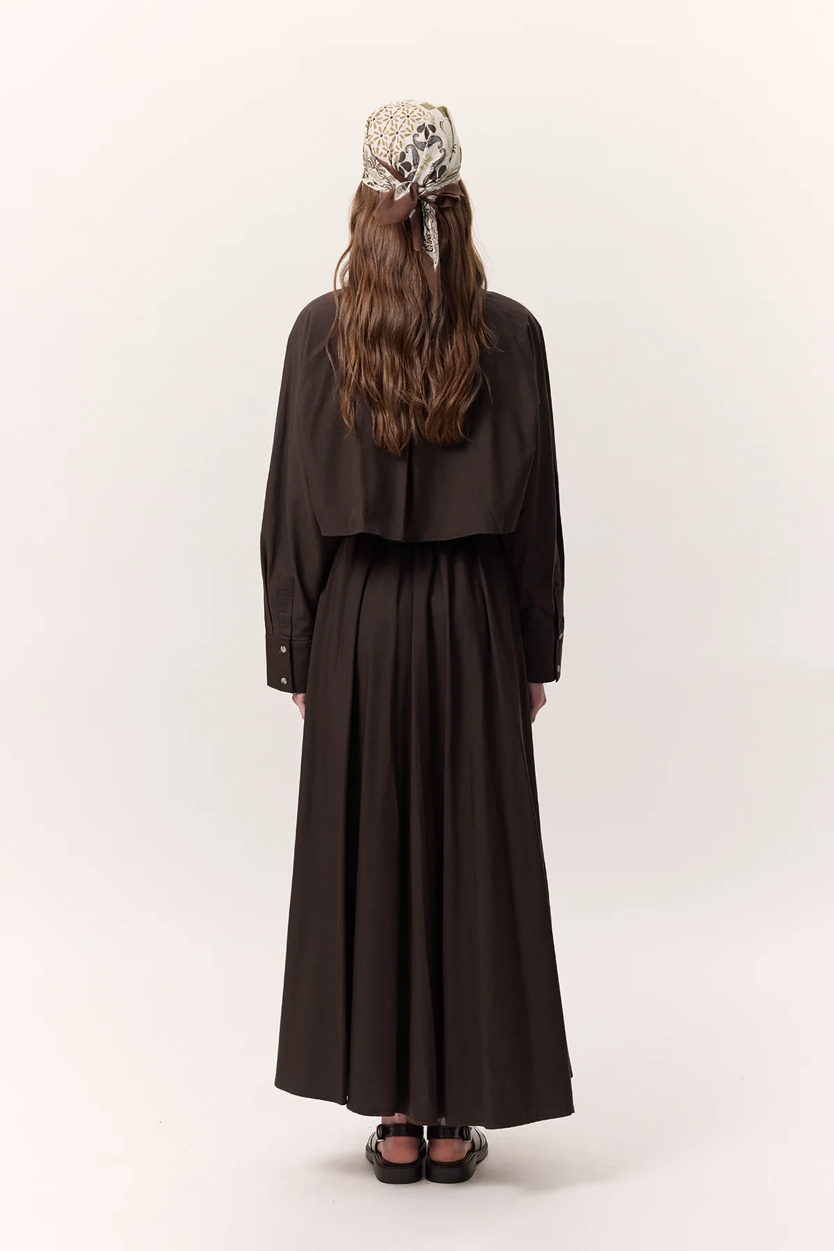 Trench-Style Shirt Dress Brown - Image 7