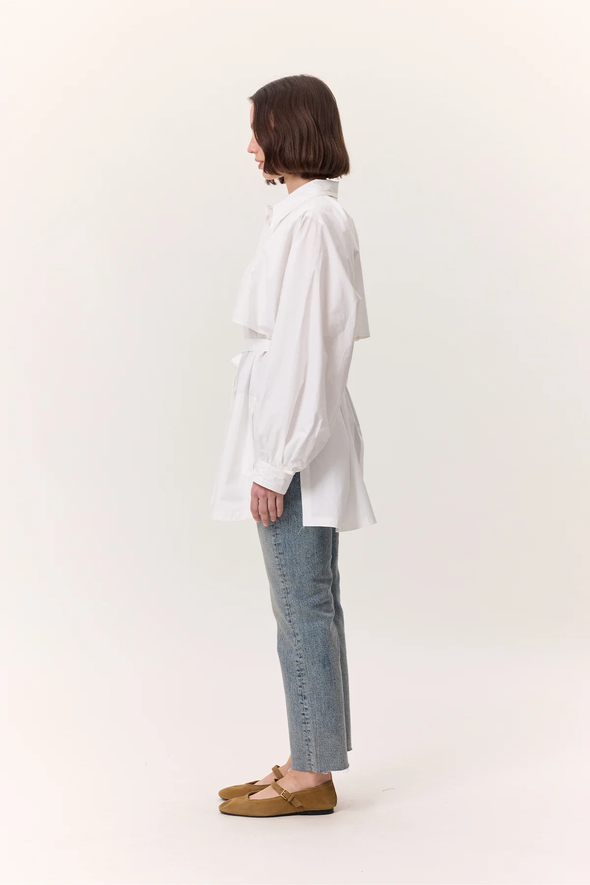 Trench-Style Shirt Ecru - Image 8