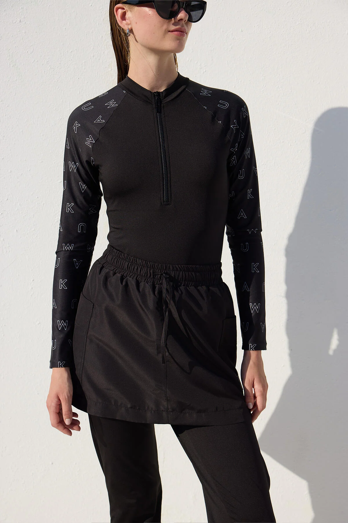 Trousers Skirt Swimsuit Black - Image 2