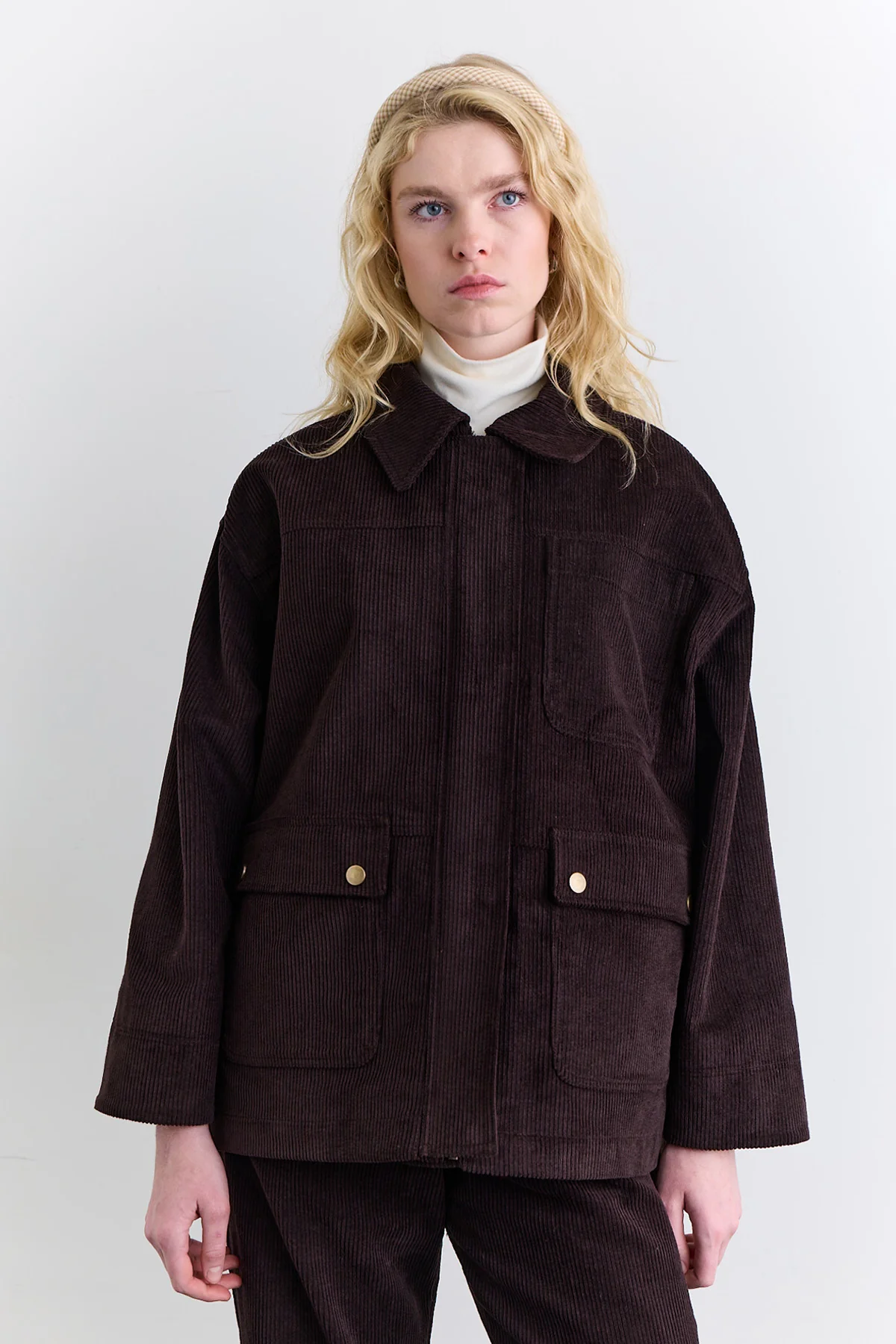 Velvet Worker Jacket Brown - Image 2