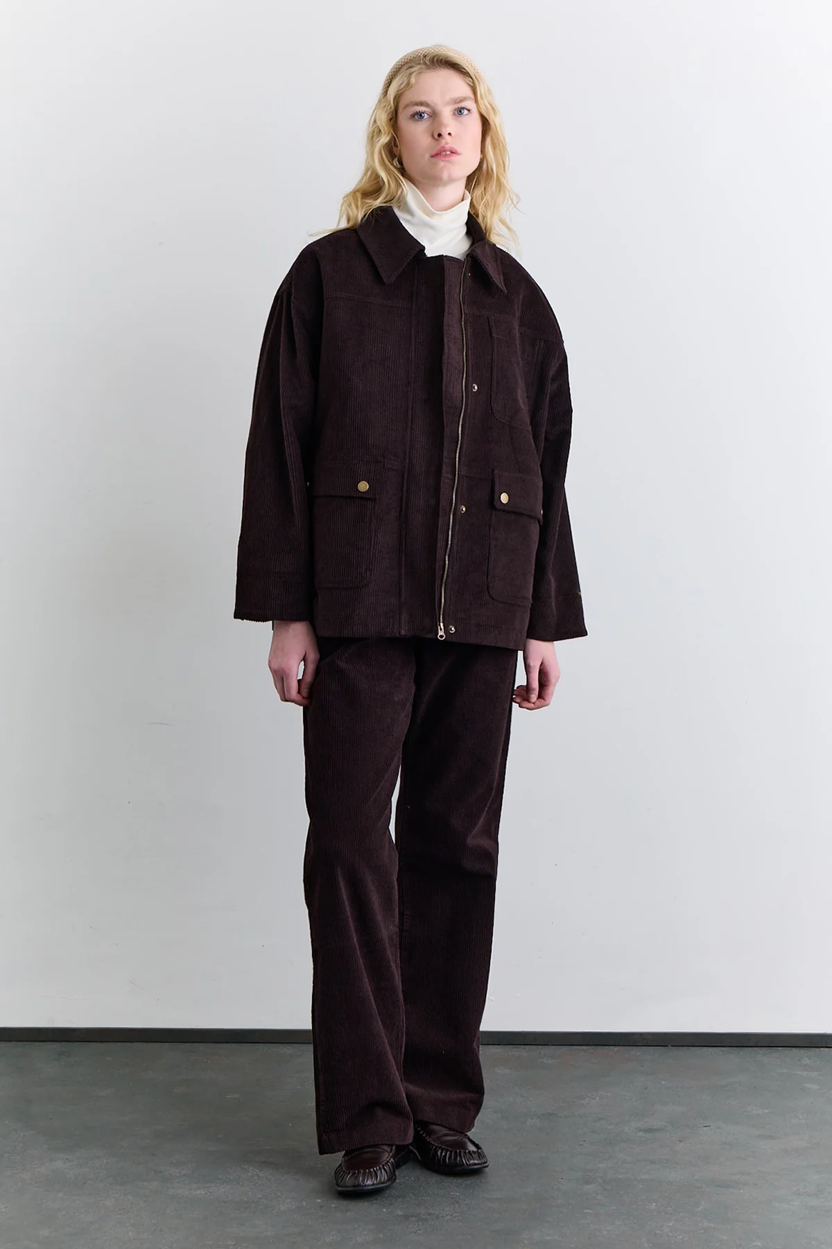 Velvet Worker Jacket Brown - Image 3
