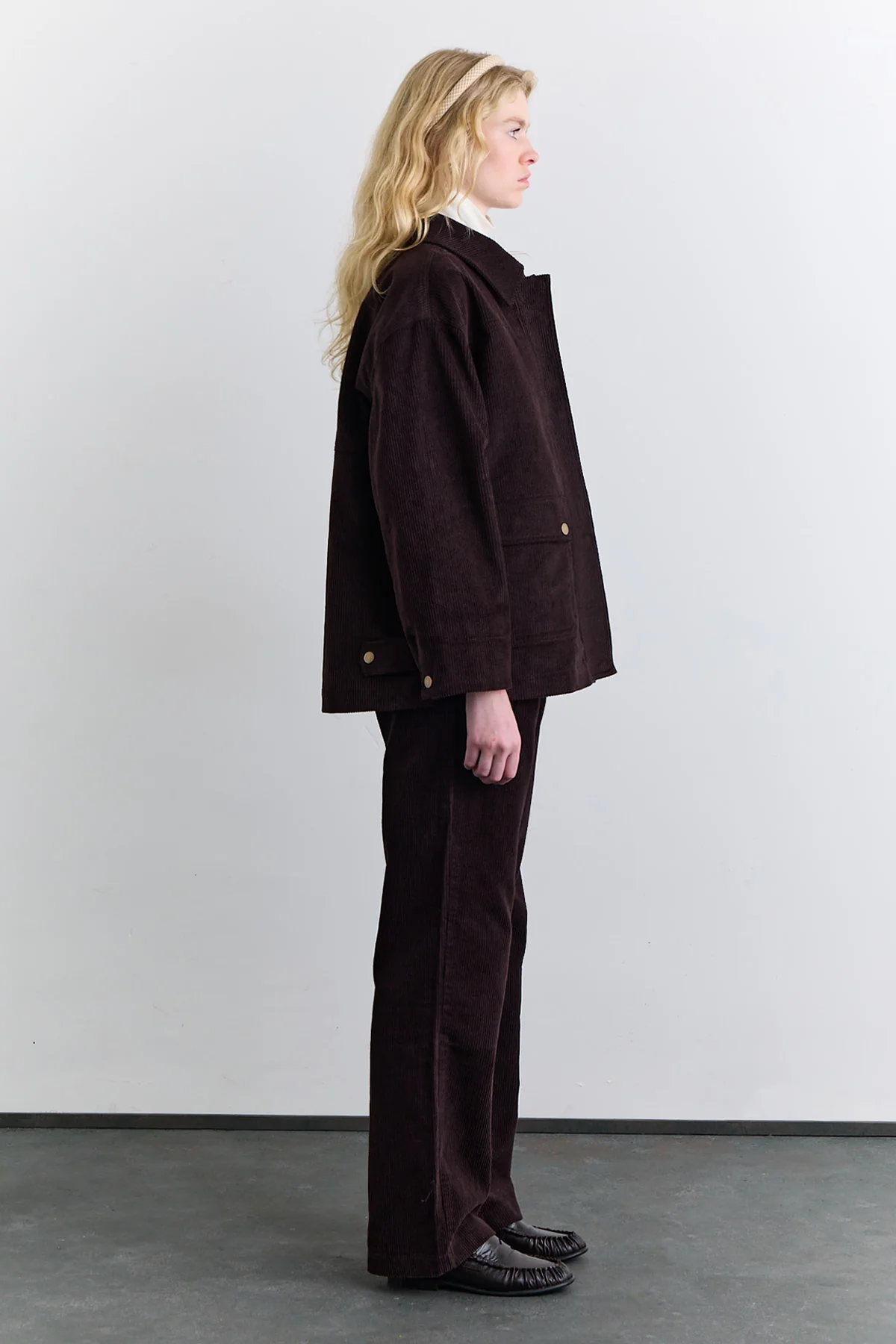 Velvet Worker Jacket Brown - Image 4