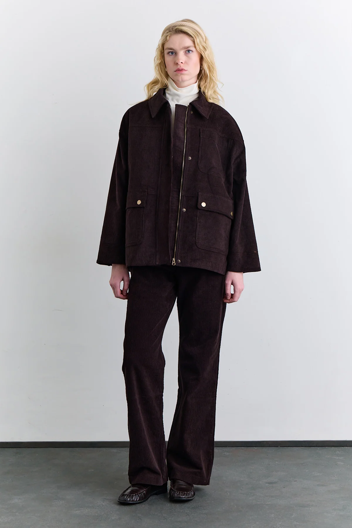 Velvet Worker Jacket Brown - Image 7