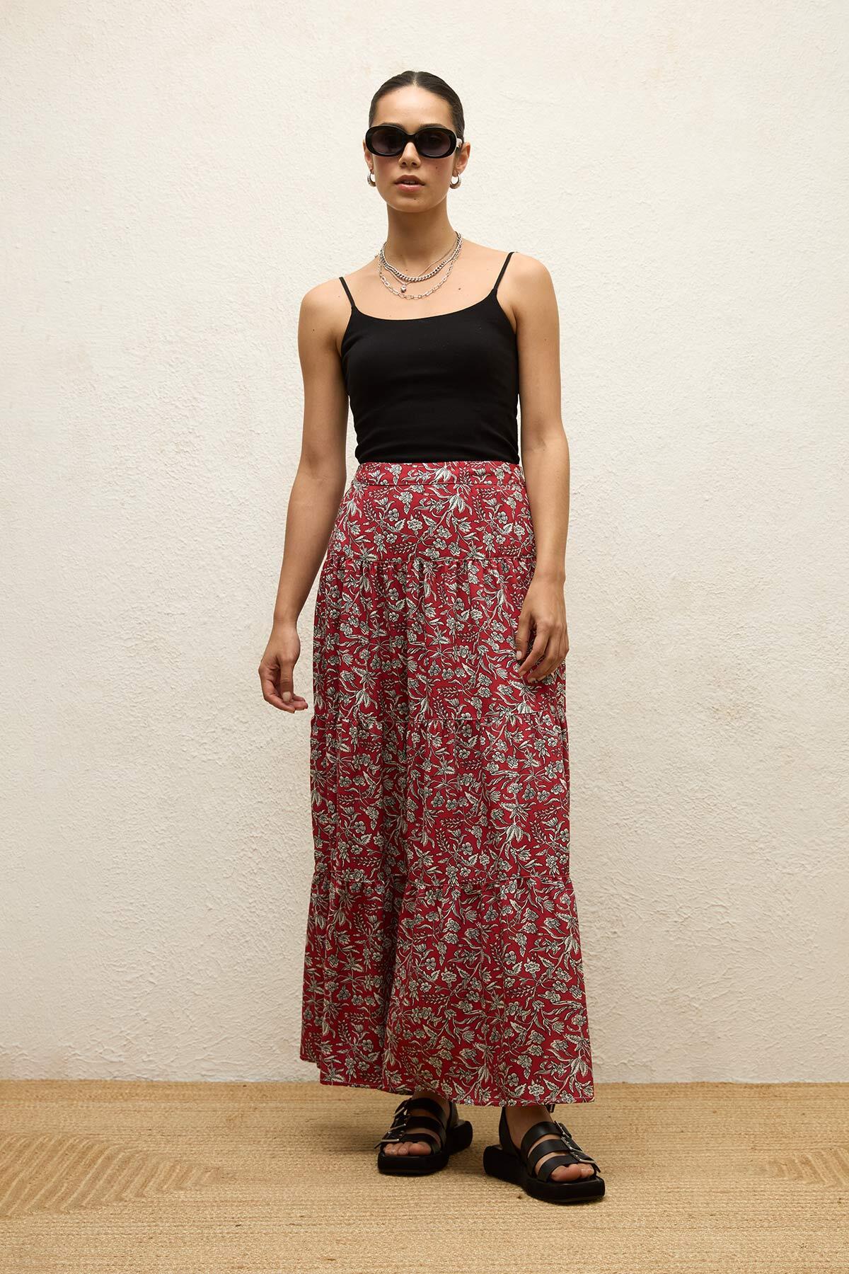 Viscose Patterned Skirt Ethnic - Image 2