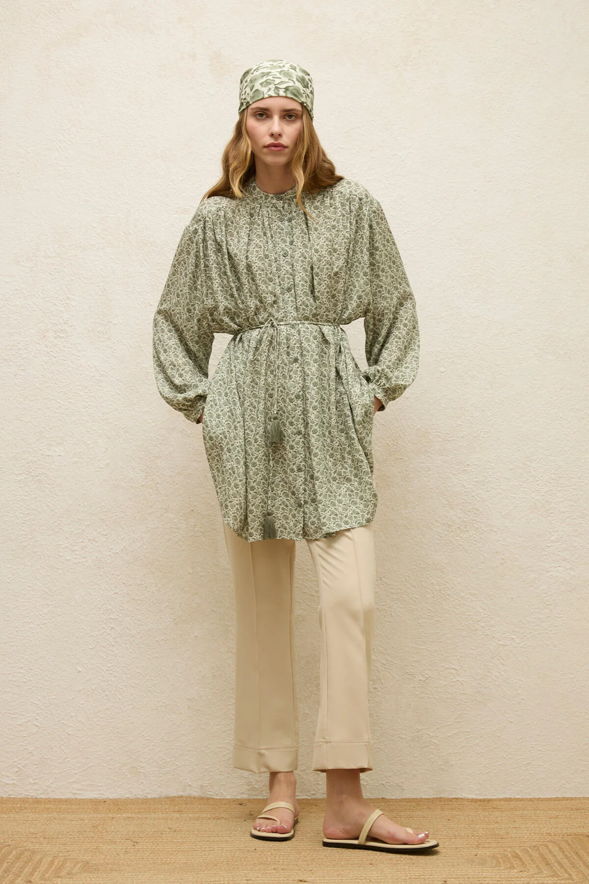 Viscose Patterned Tunic Rose Mint - Image 3