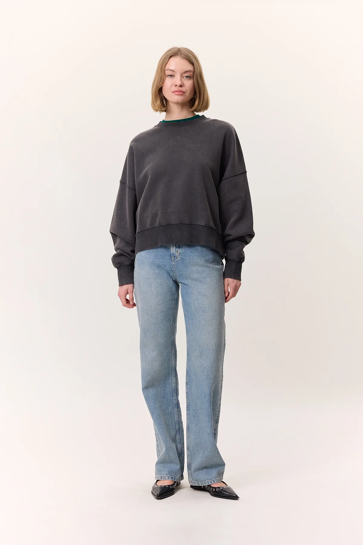 Washed Sweatshirt Anthracite - Image 2