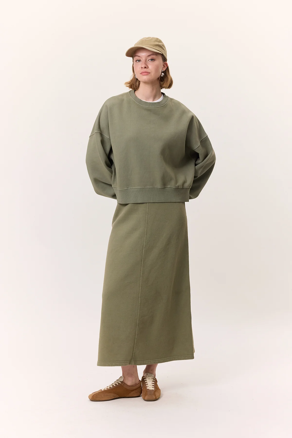 Washed Sweatshirt Green - Image 6