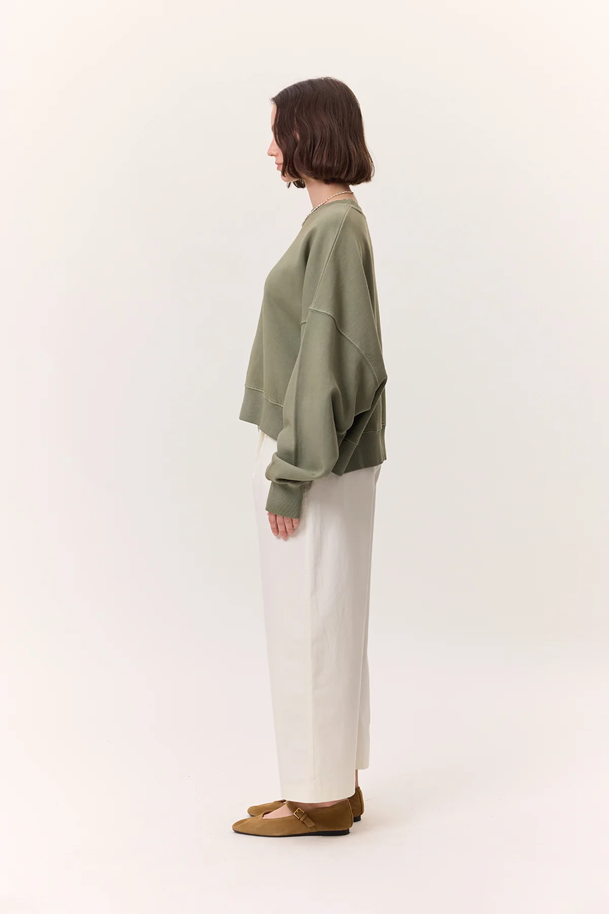 Washed Sweatshirt Green - Image 7