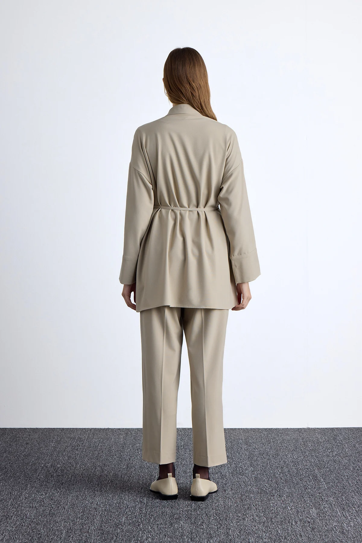 Wide Collar Tunic Beige - Image 10