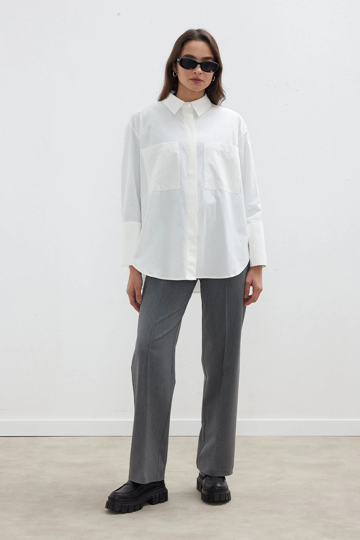 Wide Cuff Shirt Ecru - Image 4