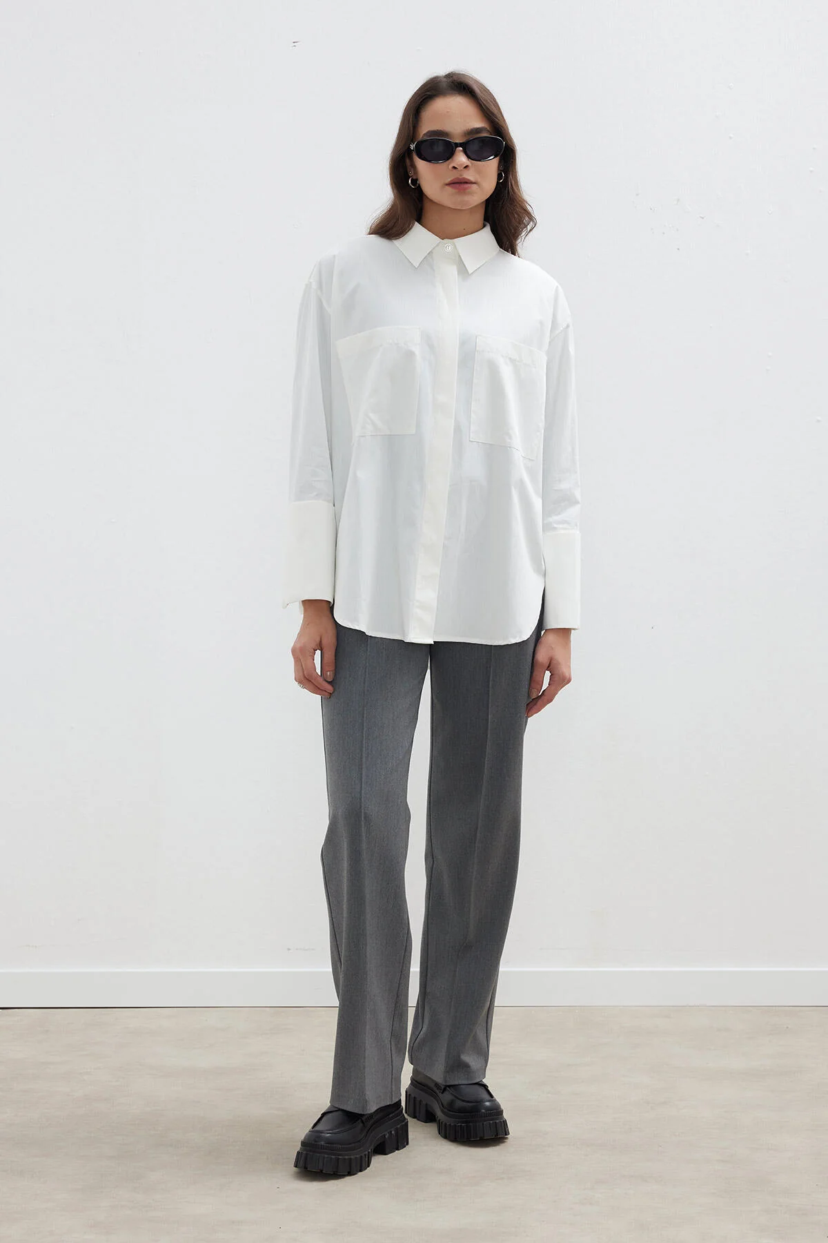 Wide Cuff Shirt Ecru - Image 6