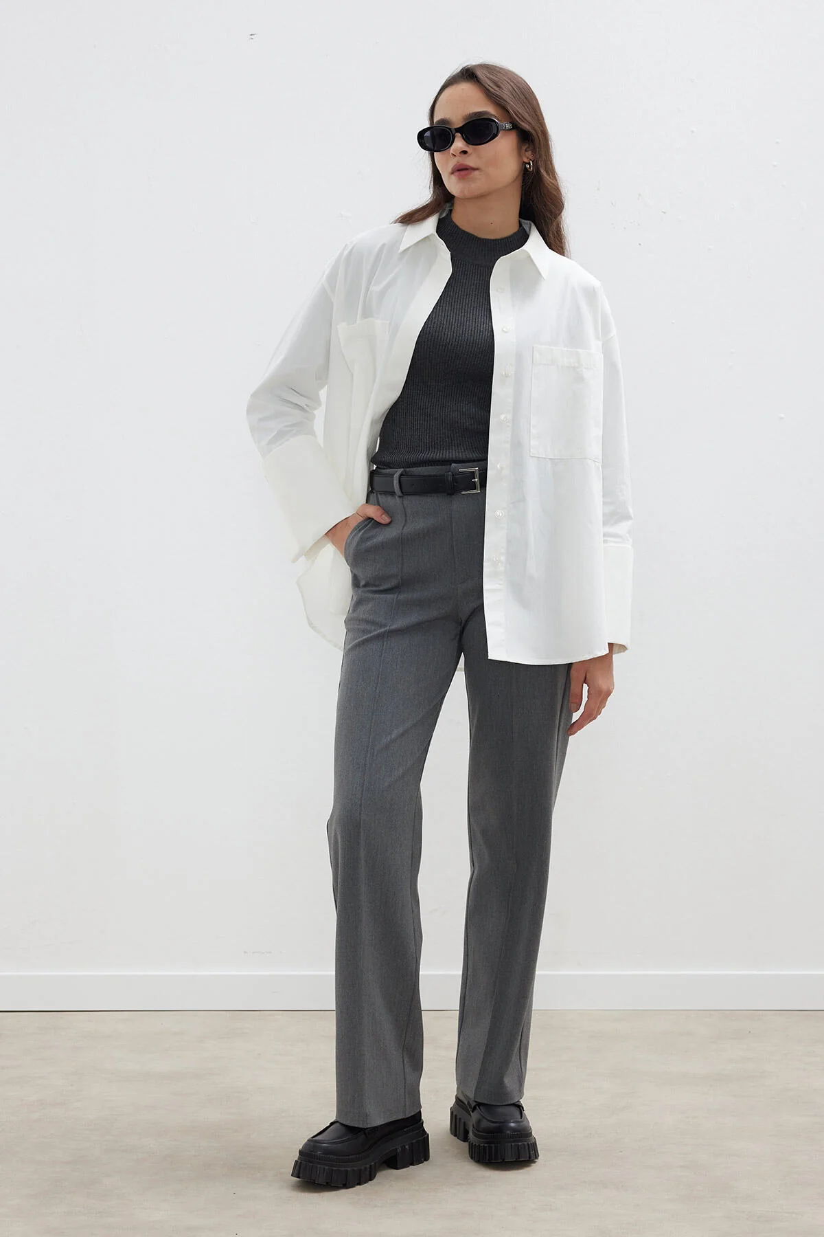 Wide Cuff Shirt Ecru - Image 9