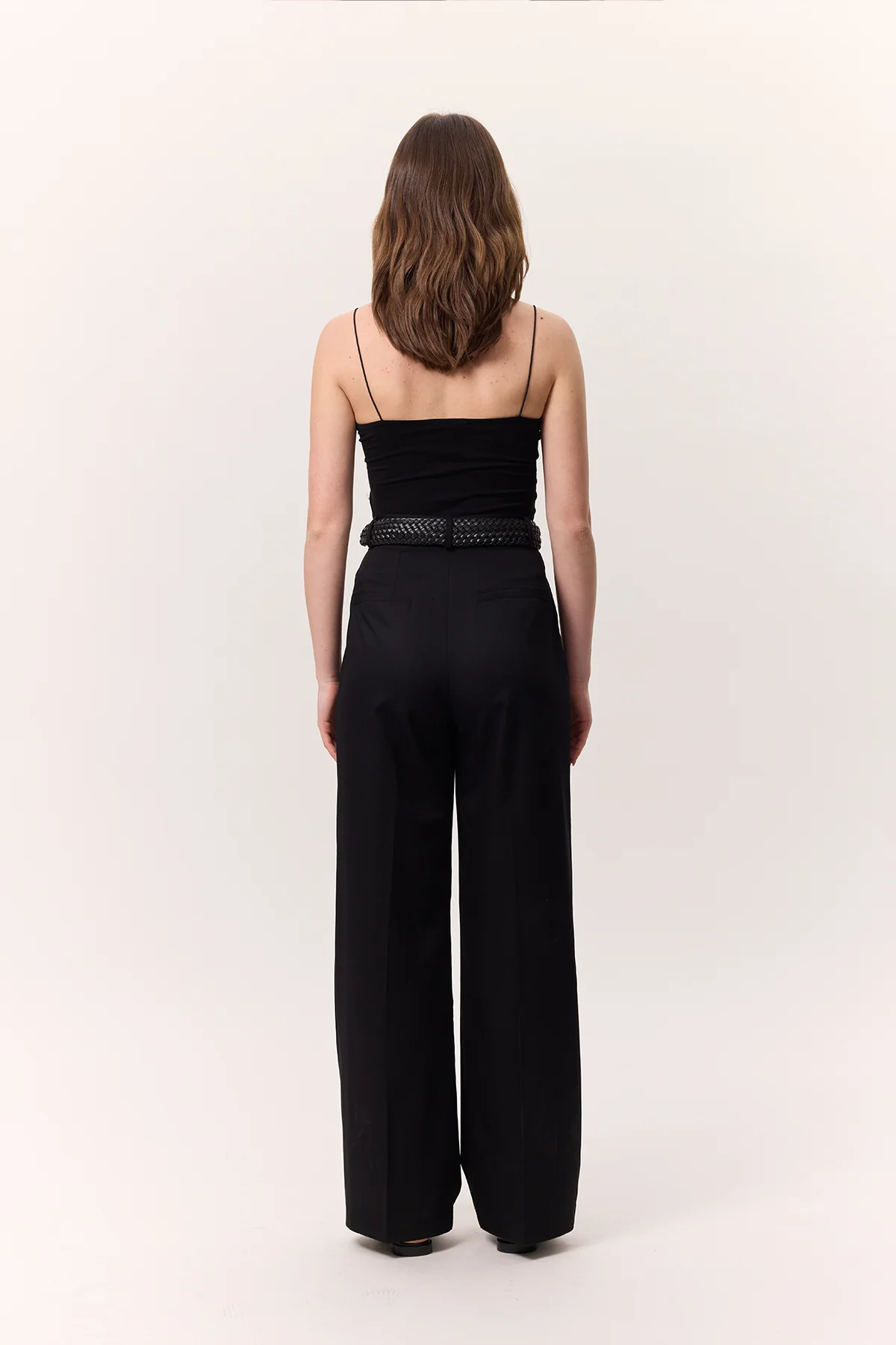 Wide-Leg Palazzo Trousers Black - Image 7