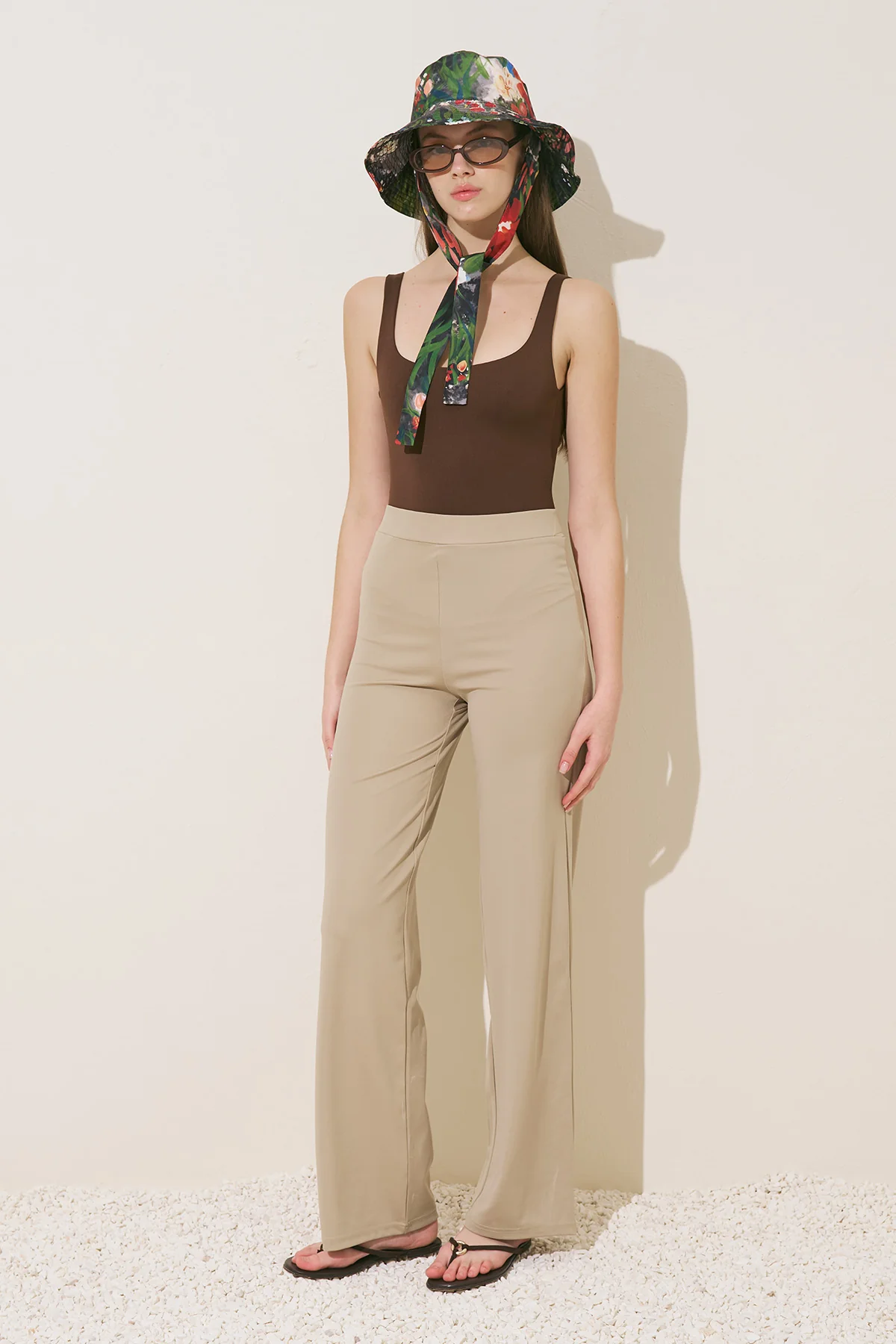 Wide Leg Swim Pants Green - Image 3