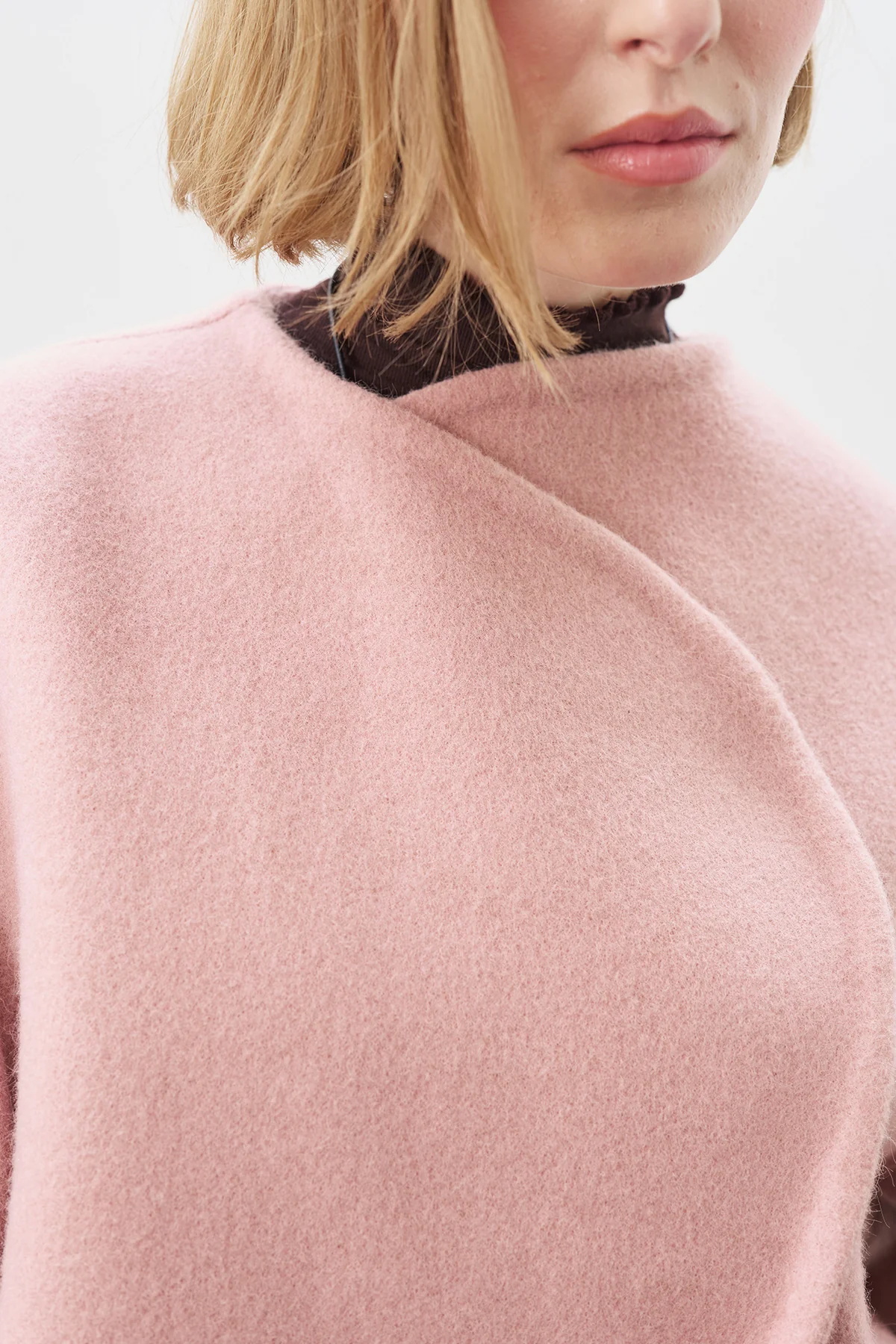 Wool Short Jacket Dusty Rose - Image 3