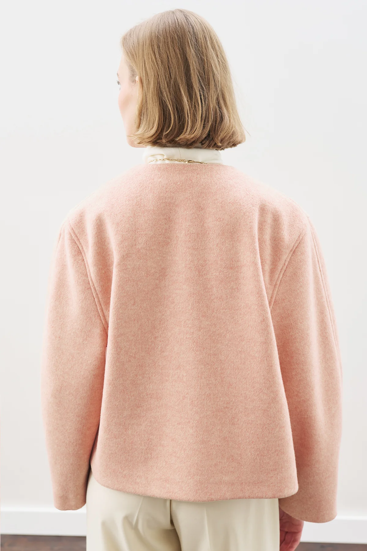 Wool Short Jacket Peach - Image 8