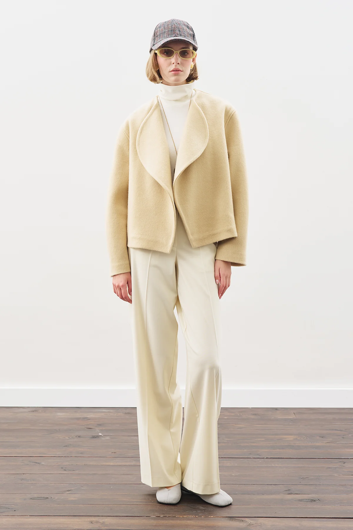 Wool Short Jacket Sand