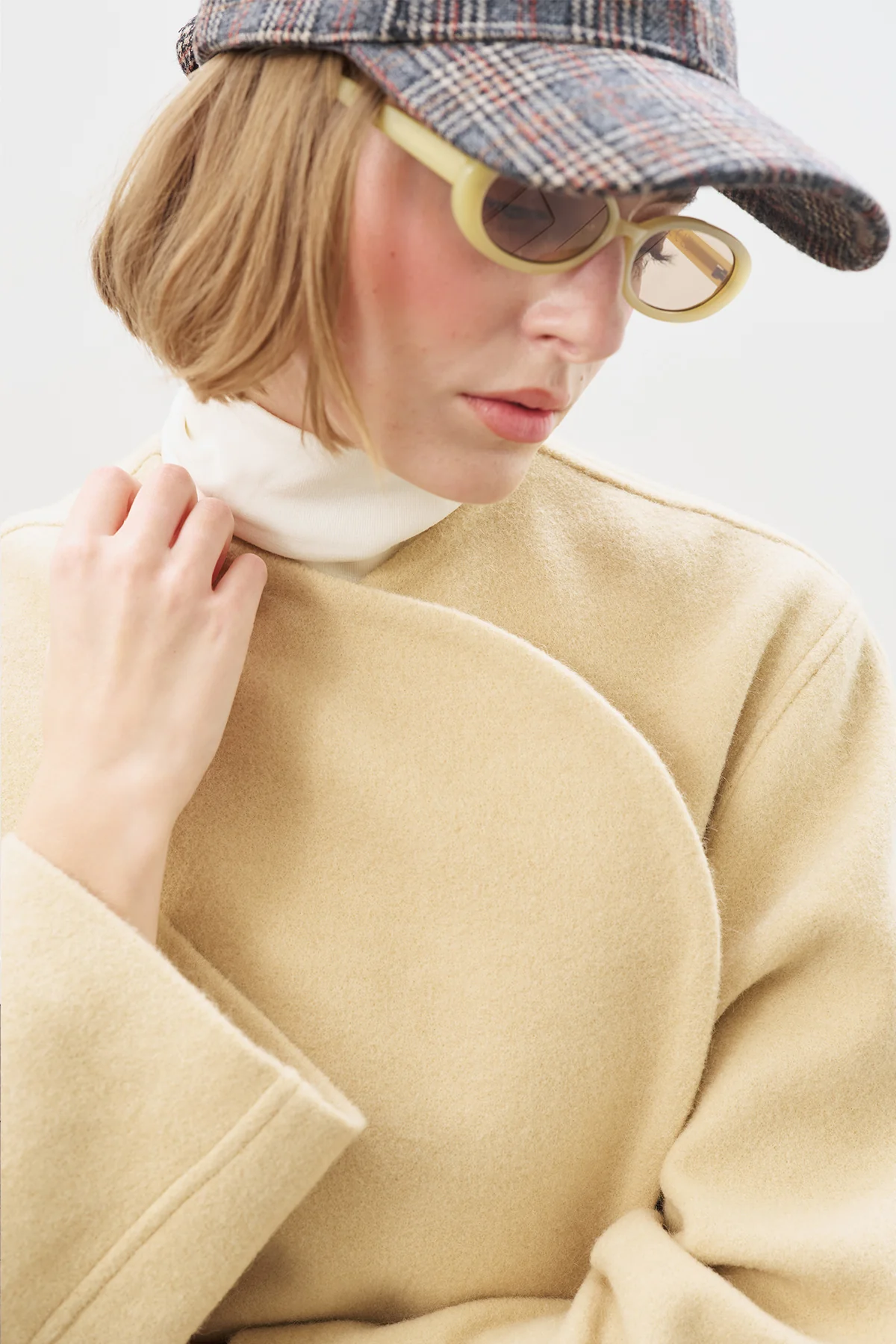 Wool Short Jacket Sand - Image 4