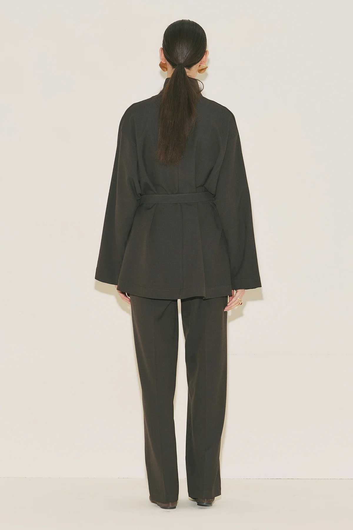 Yui Belted Jacket Brown - Image 14